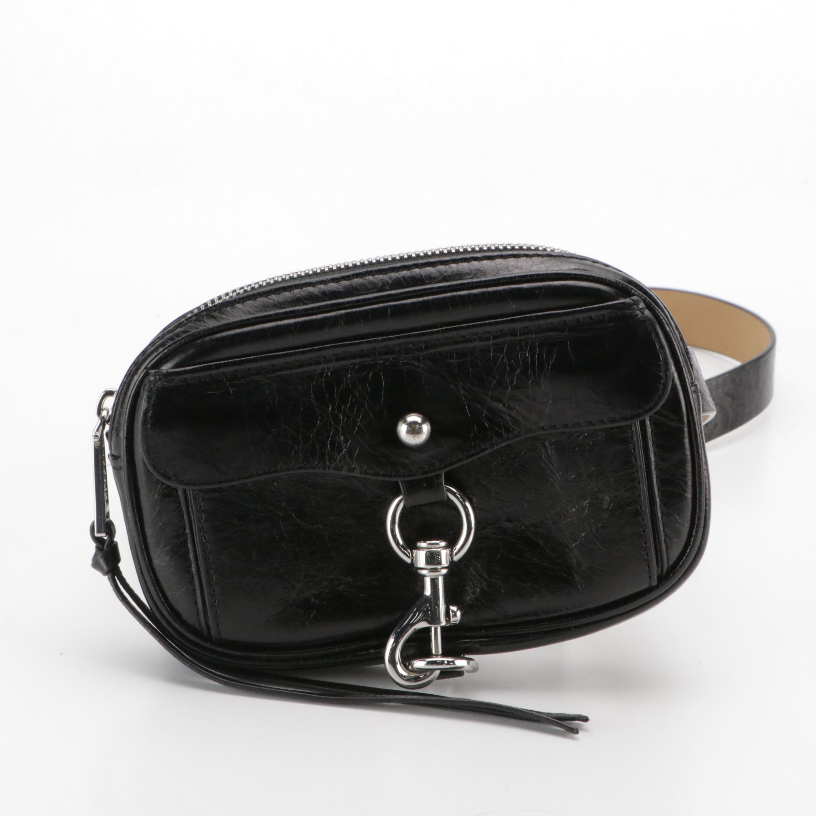 Rebecca Minkoff Green Leather Wallet on Chain, Black Belt Bag, Tory Burch Wallet