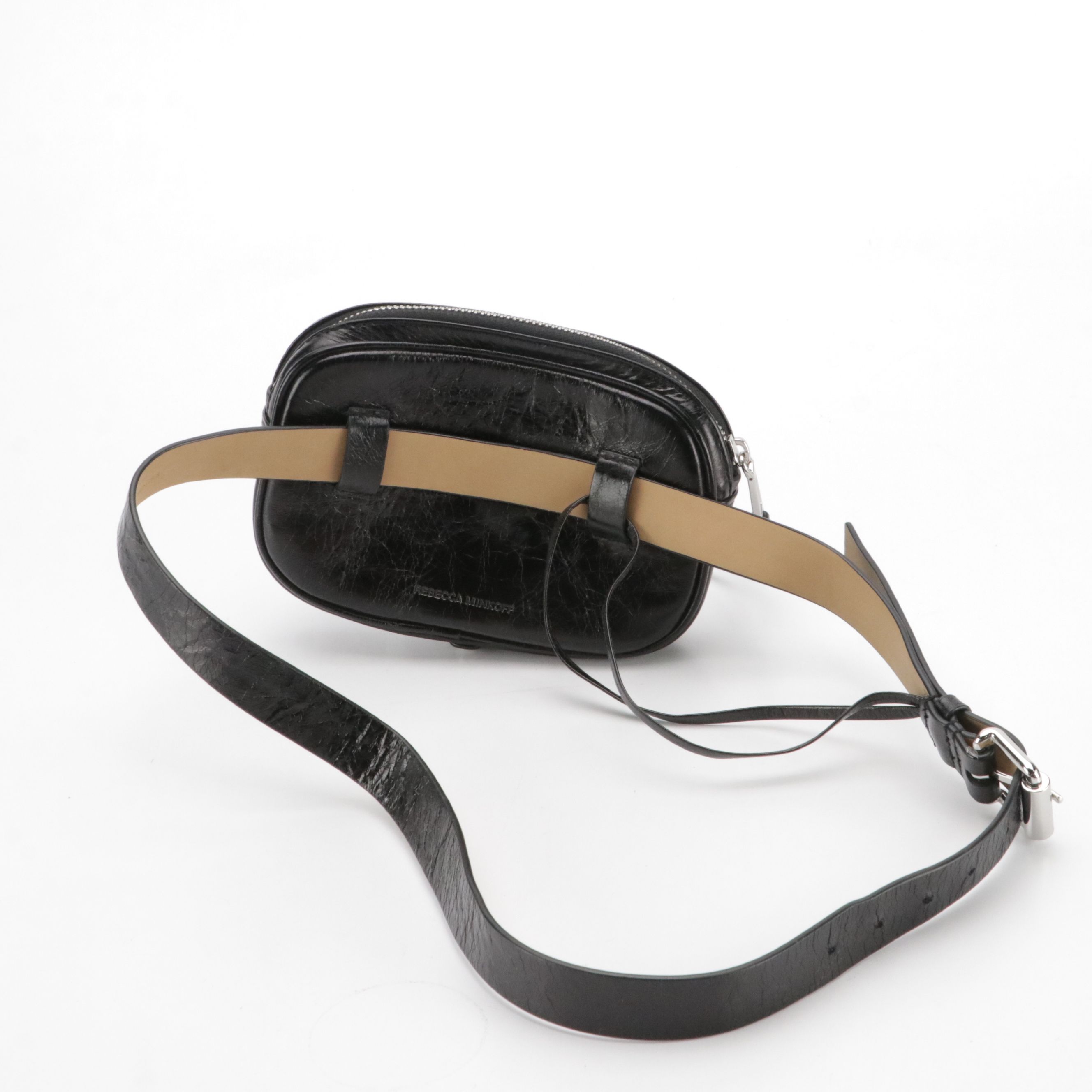 Rebecca Minkoff Green Leather Wallet on Chain, Black Belt Bag, Tory Burch Wallet