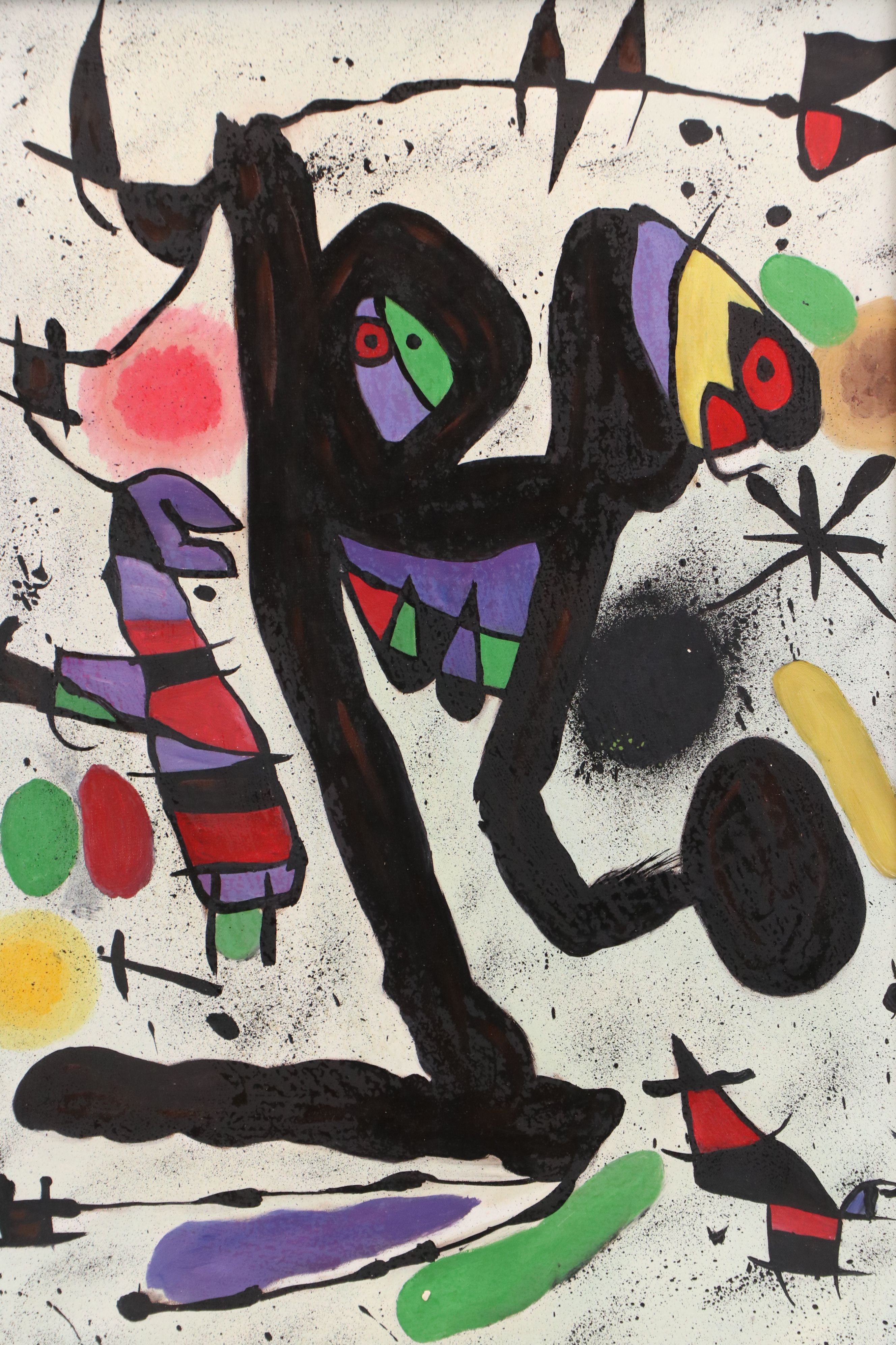 After Joan Miró Abstract Acrylic Painting
