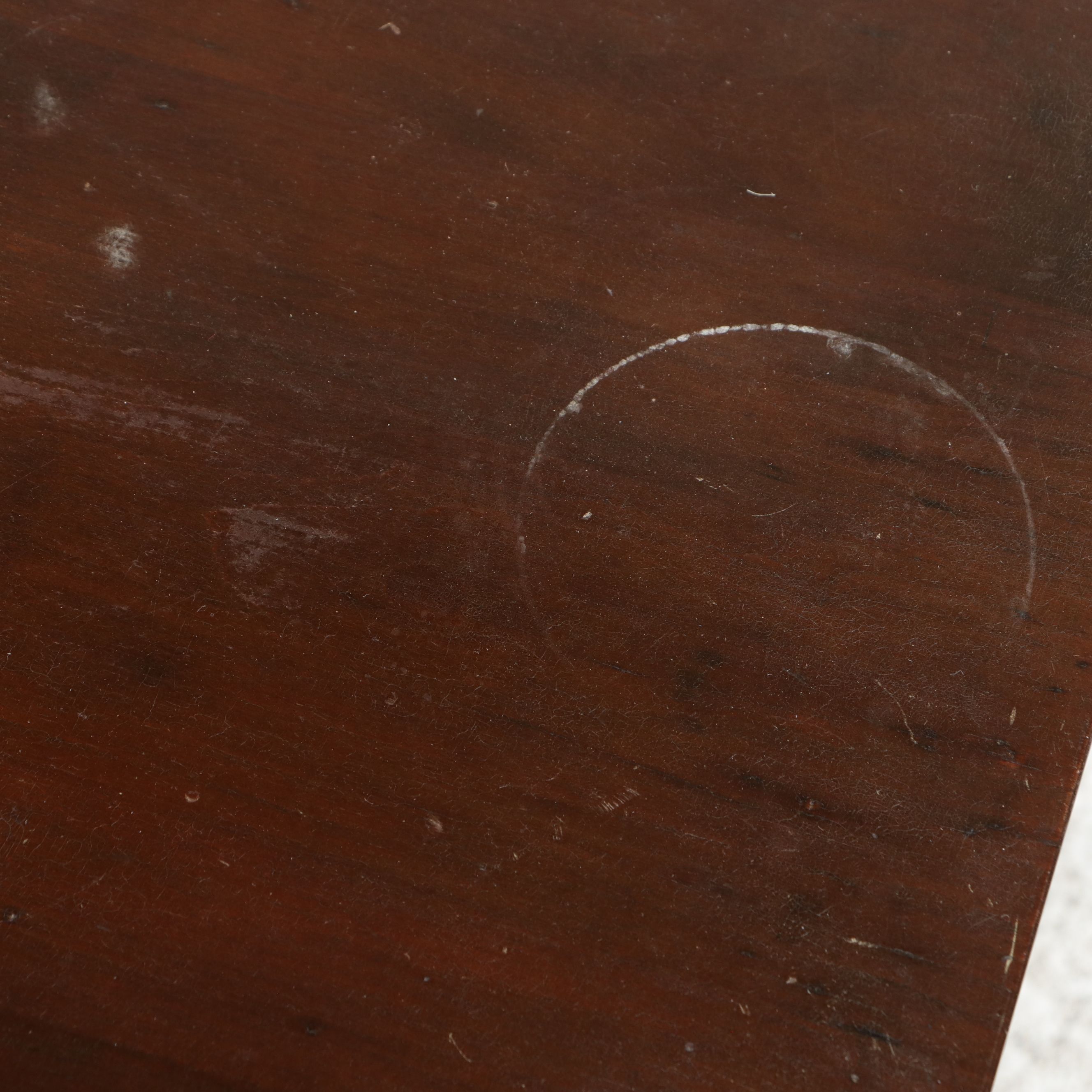 American Classical Mahogany One-Drawer Side Table, 19th Century