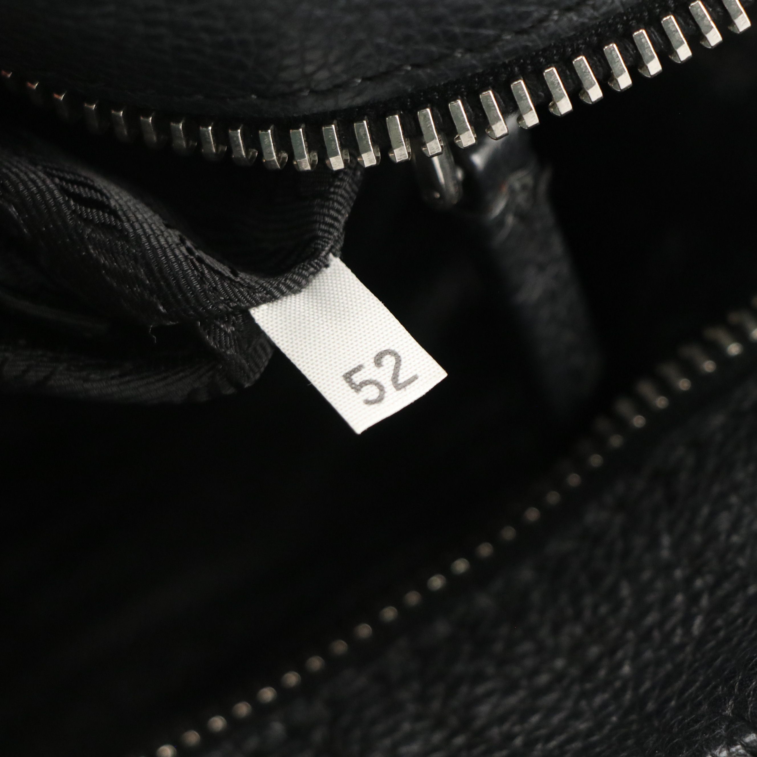 Prada Bauletto Shoulder Bag in Black Vitello Daino Leather