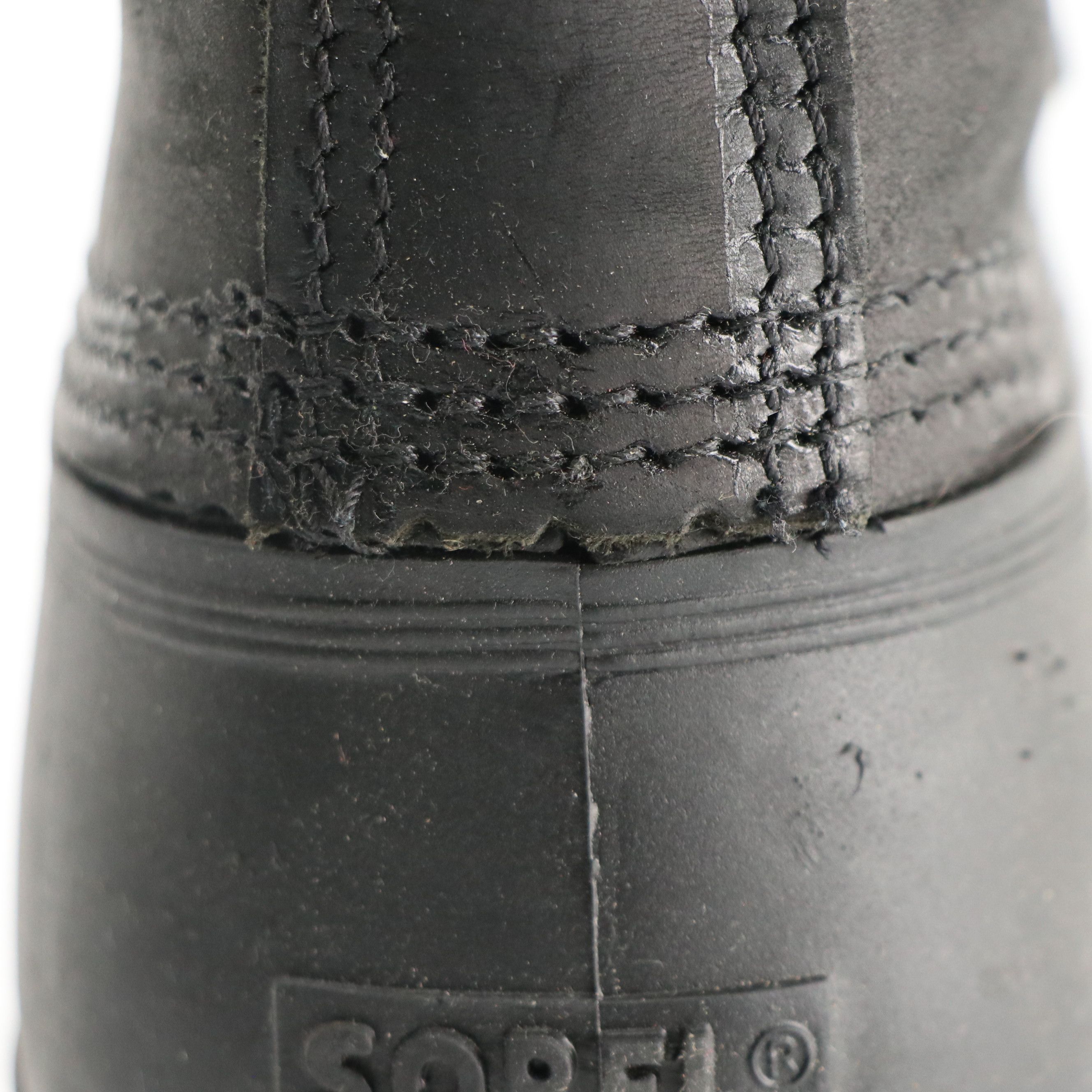 Men's Sorel "Badger" Black Rubber Weatherproof Boots, With Box