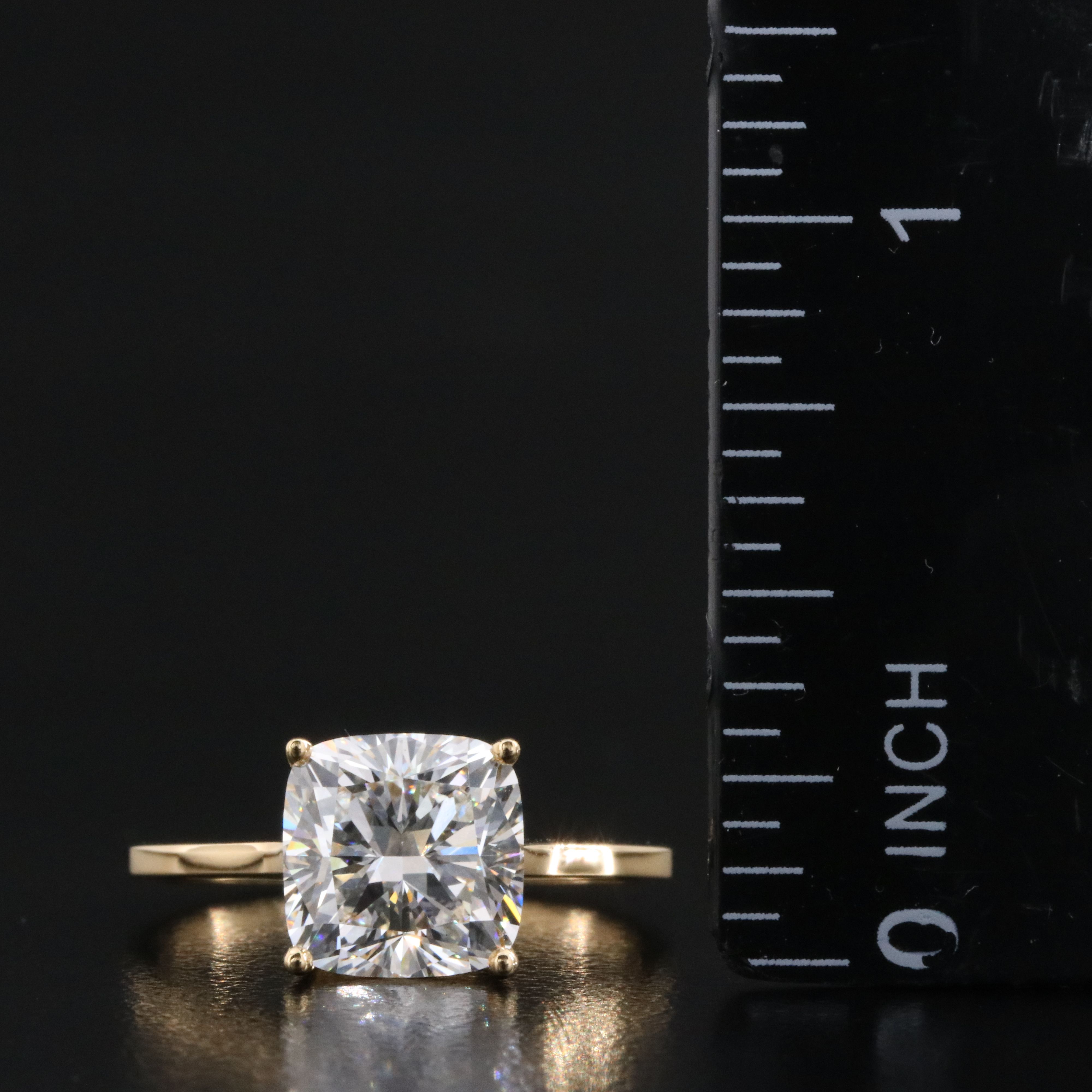 18K 3.02 CT Lab Grown Diamond Solitaire Ring with IGI Report