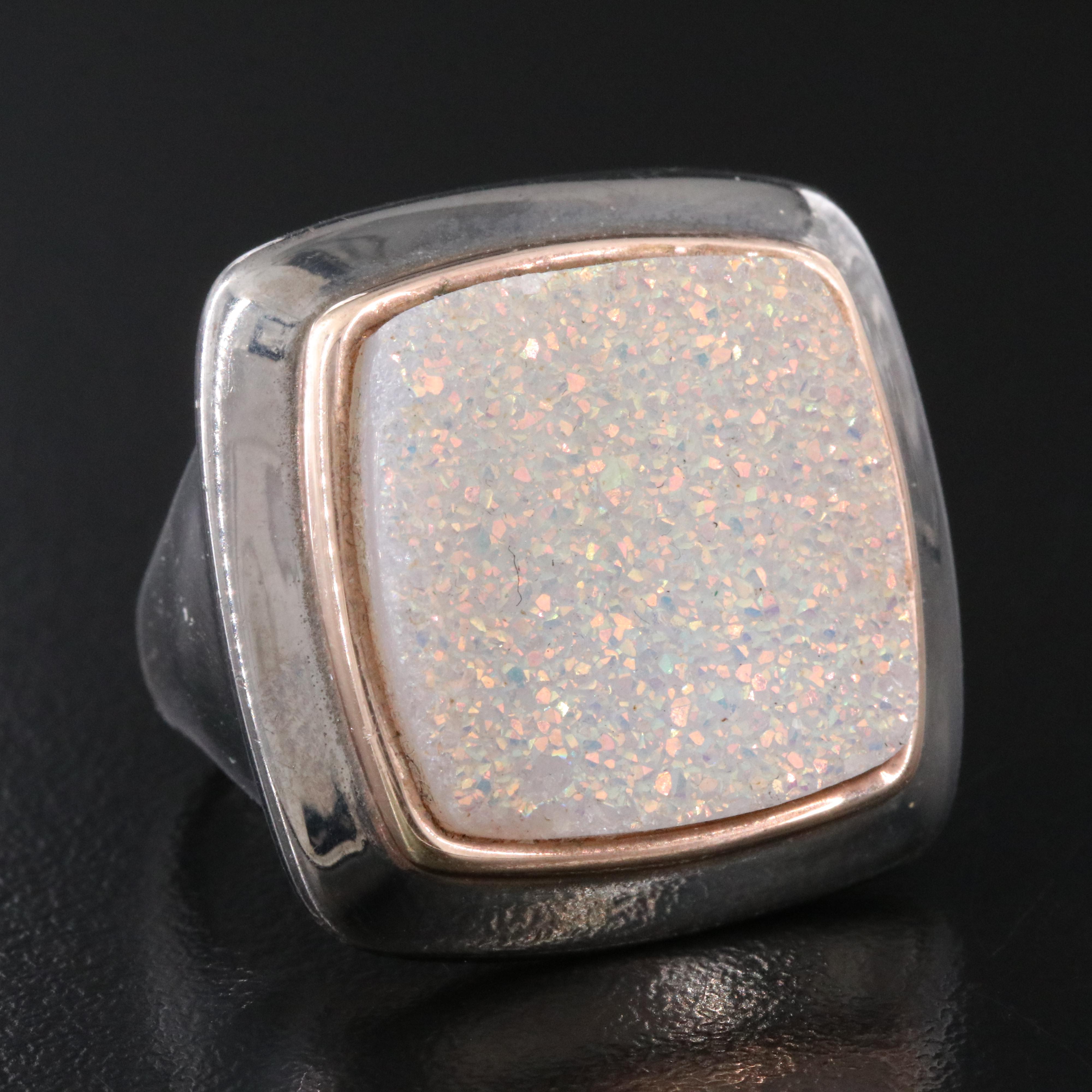 Sterling Druzy Ring