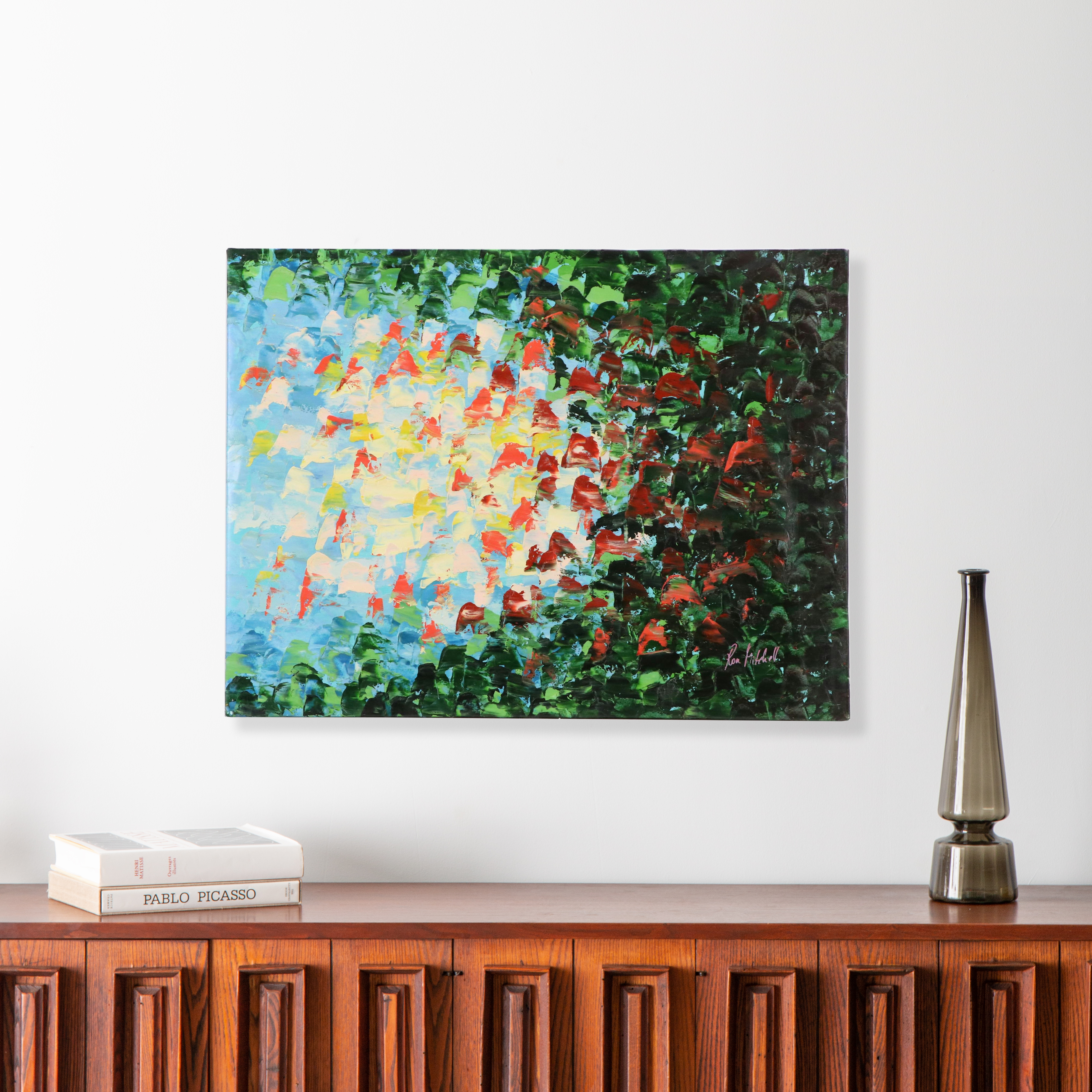 Ron Mitchell Acrylic Painting, Late 20th Century