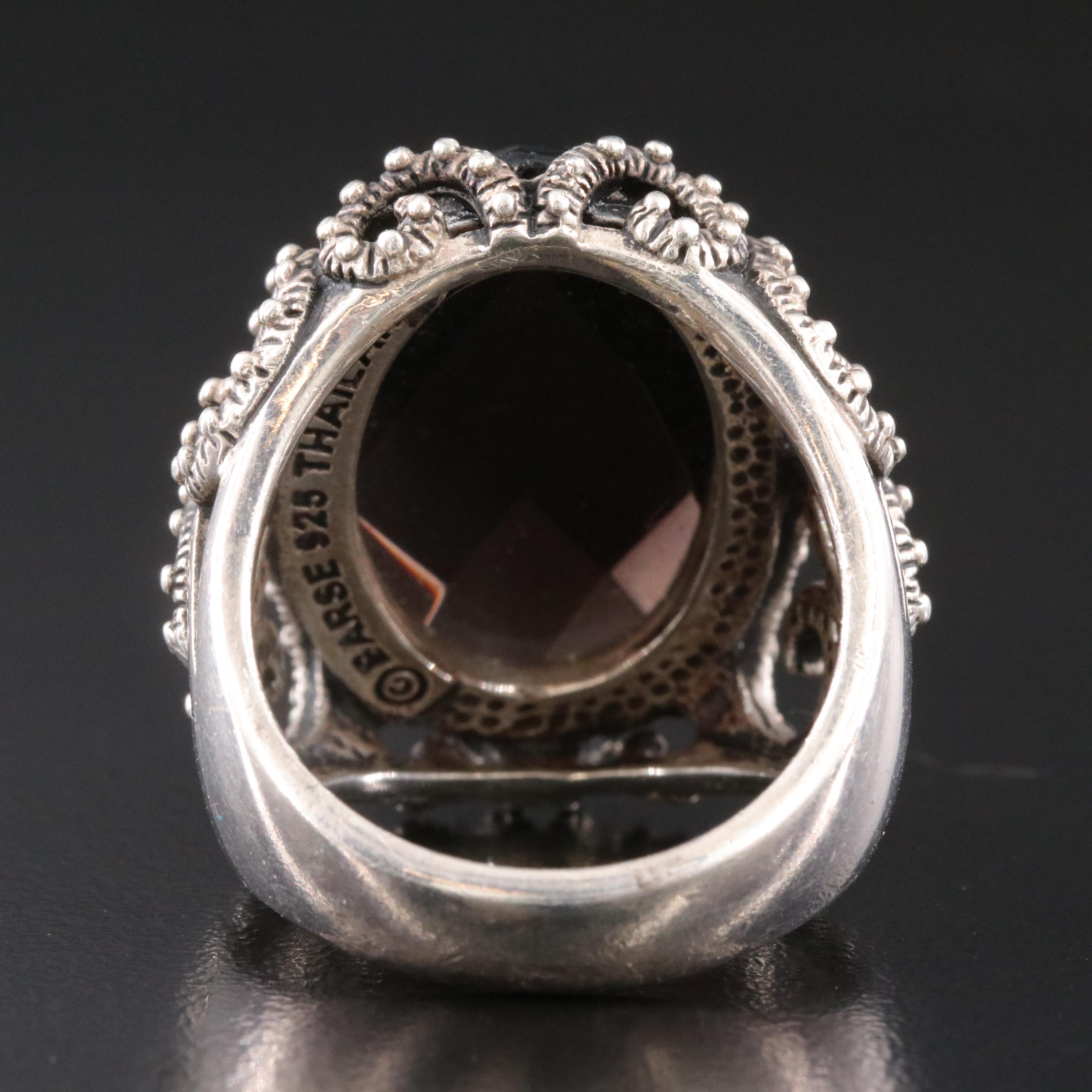 Barse Sterling Smoky Quartz Ring