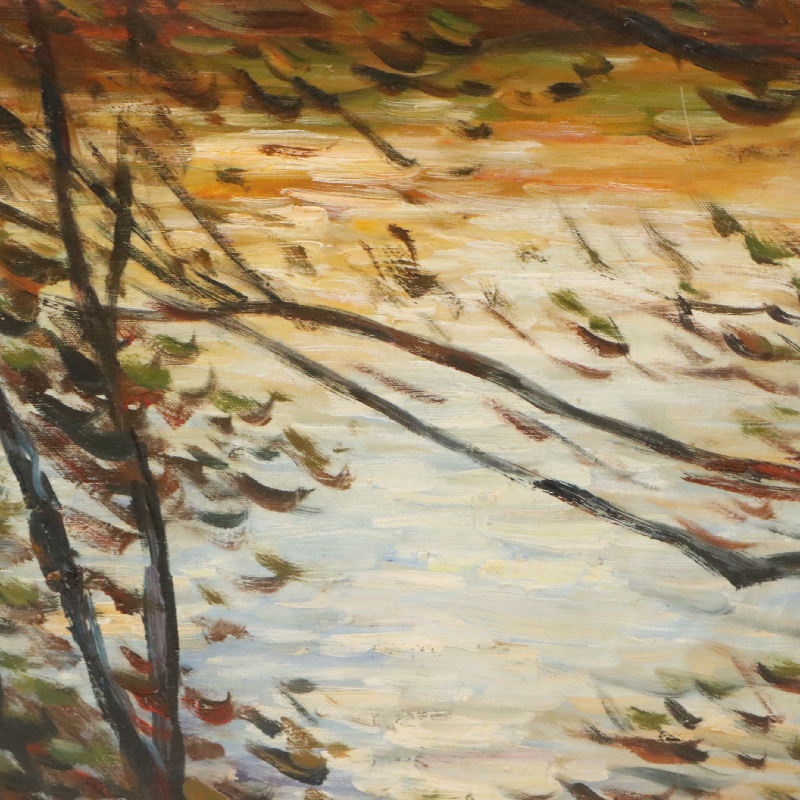 After Claude Monet Oil Master Copy "The Isle Grande-Jatte," 21st Century