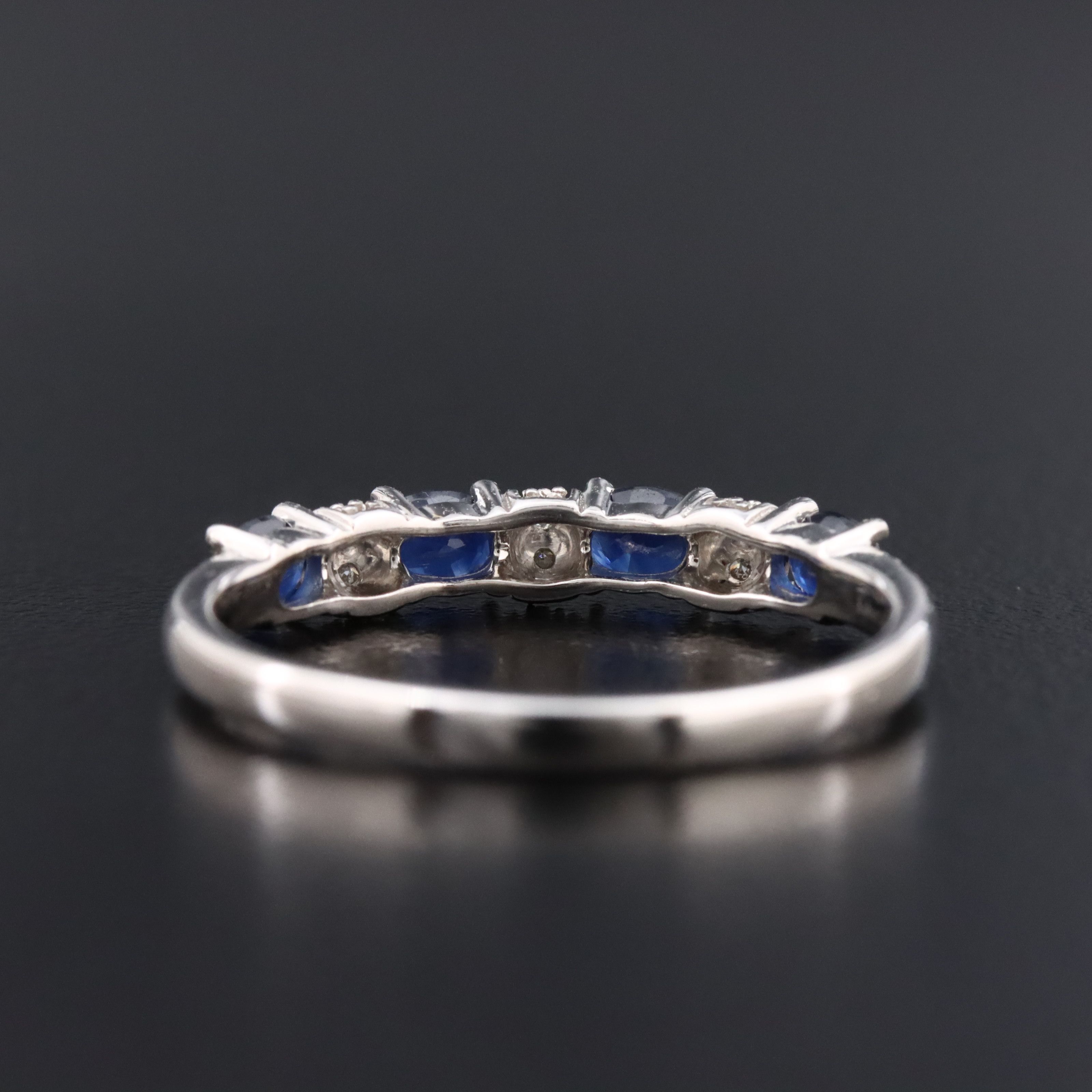 10K Sapphire and Diamond Stackable Ring