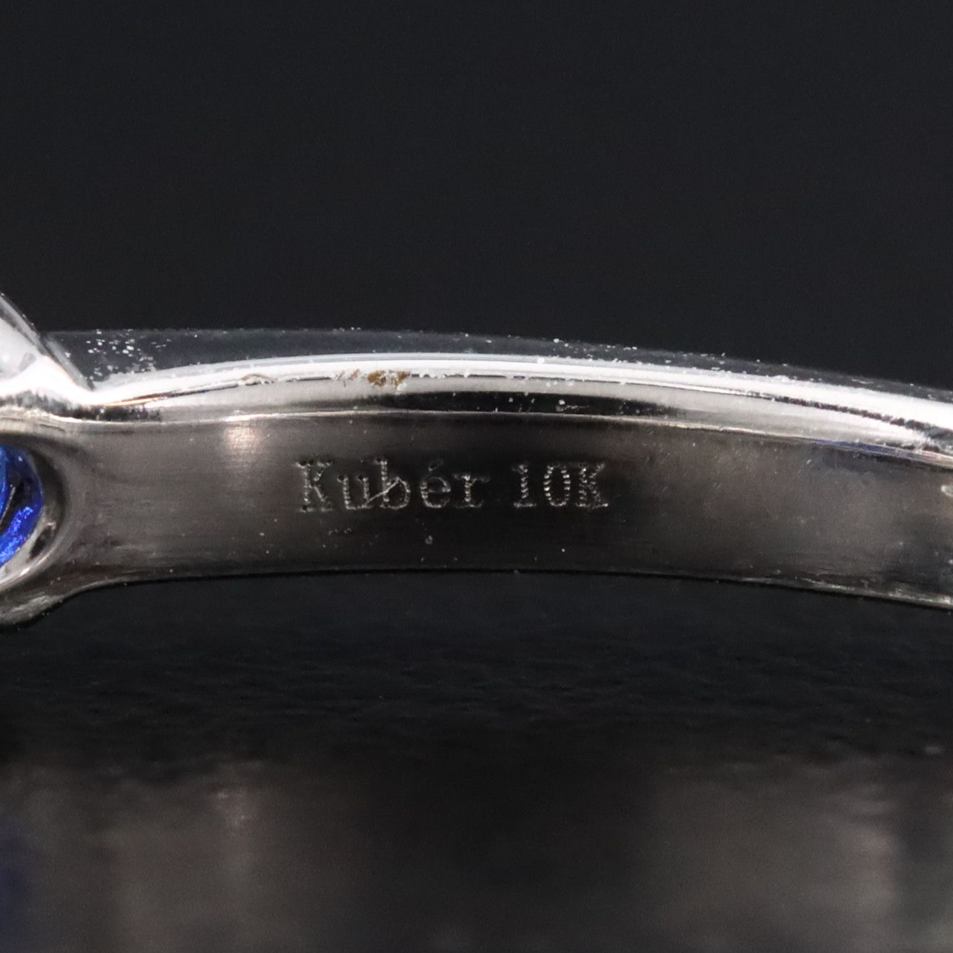 10K Sapphire and Diamond Stackable Ring