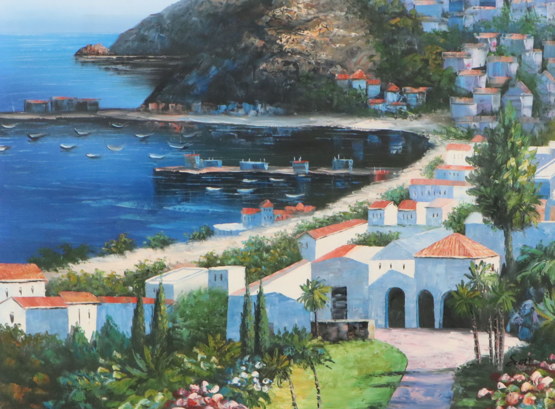 After Howard Behren Oil Master Copy "Catalina Island," 21st Century