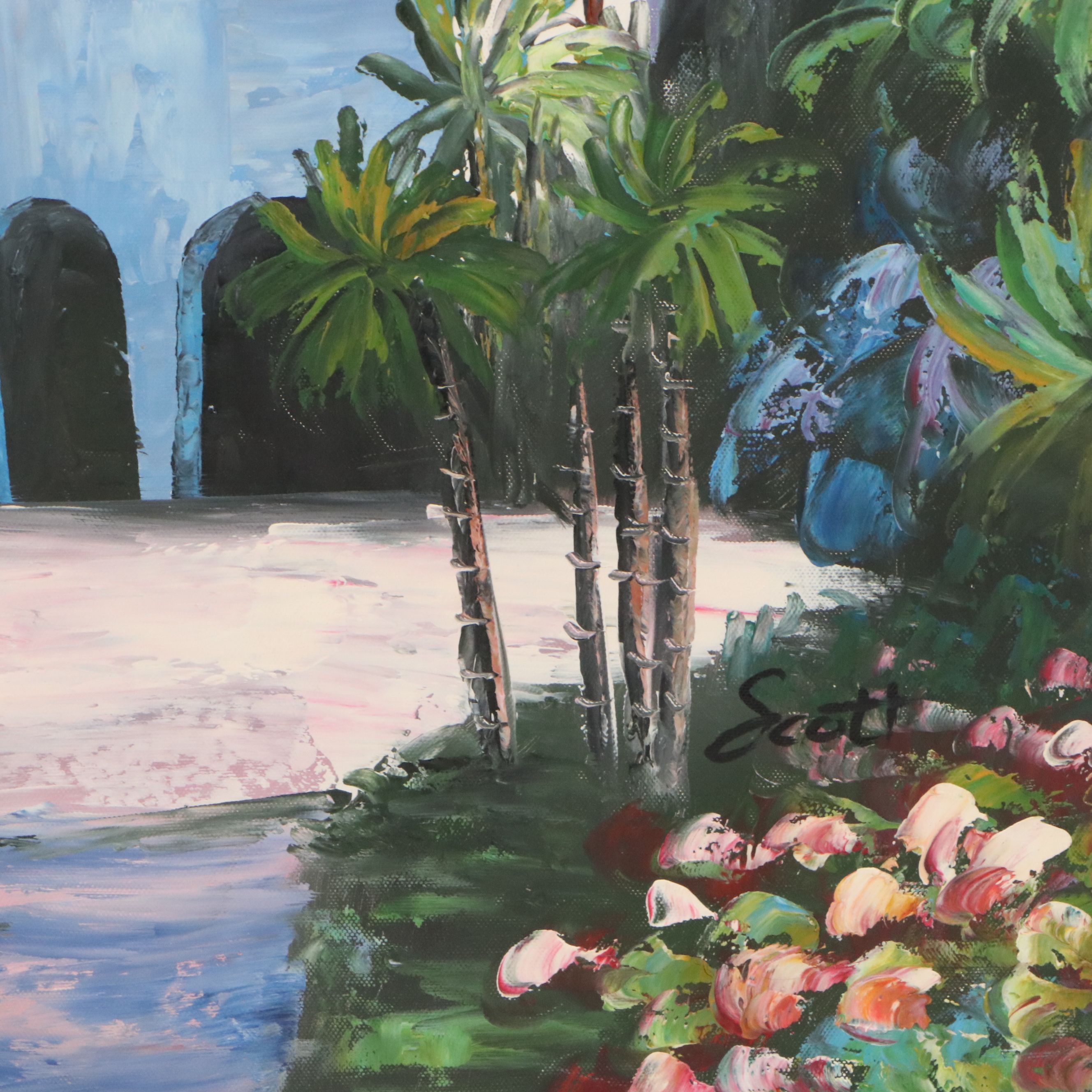 After Howard Behren Oil Master Copy "Catalina Island," 21st Century