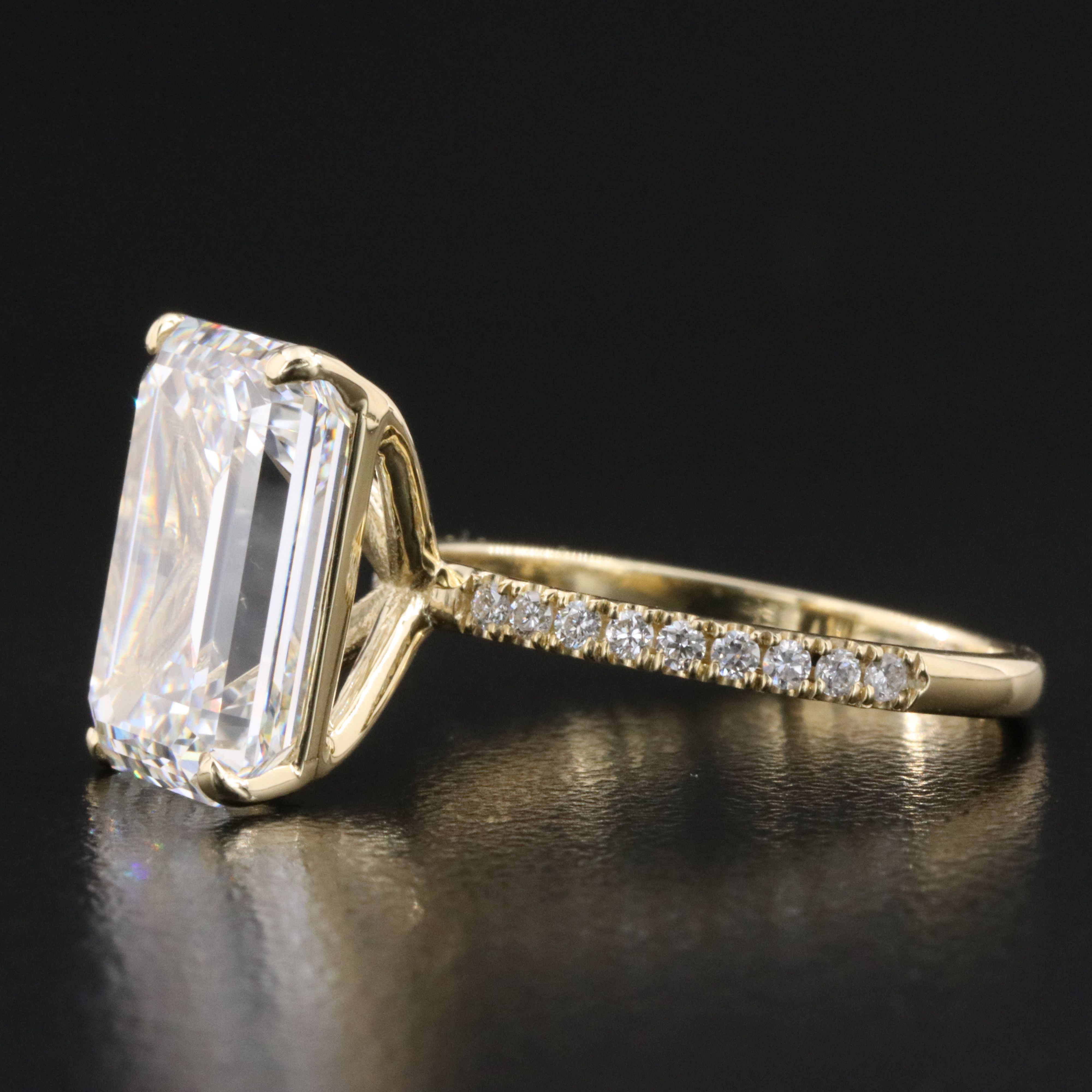 14K 7.32 CTW Lab Grown Diamond Ring with IGI Report