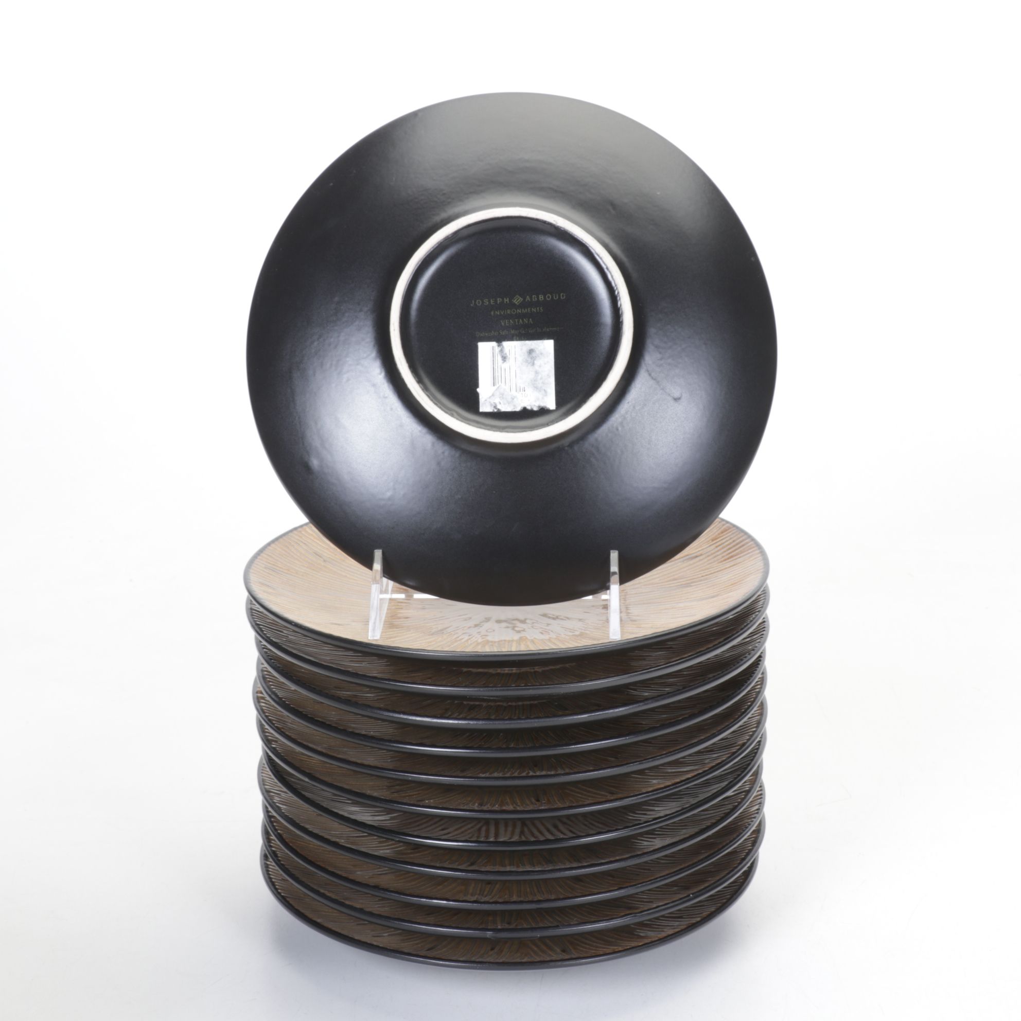 Joseph Abboud Environments "Ventana" Stoneware Dinner and Salad Plates