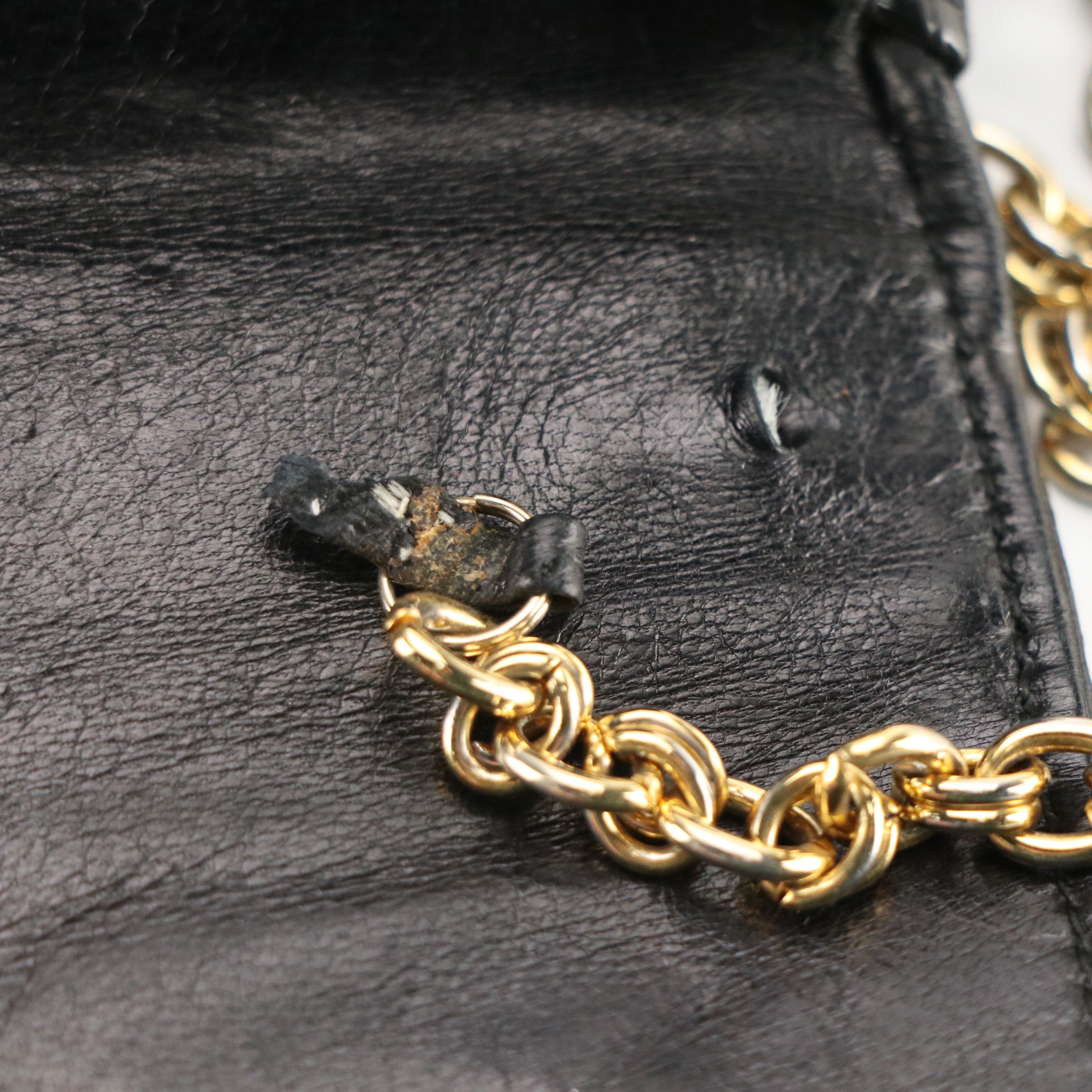 Chanel Vintage Small Flap Shoulder Bag in Black Quilted Patent Leather