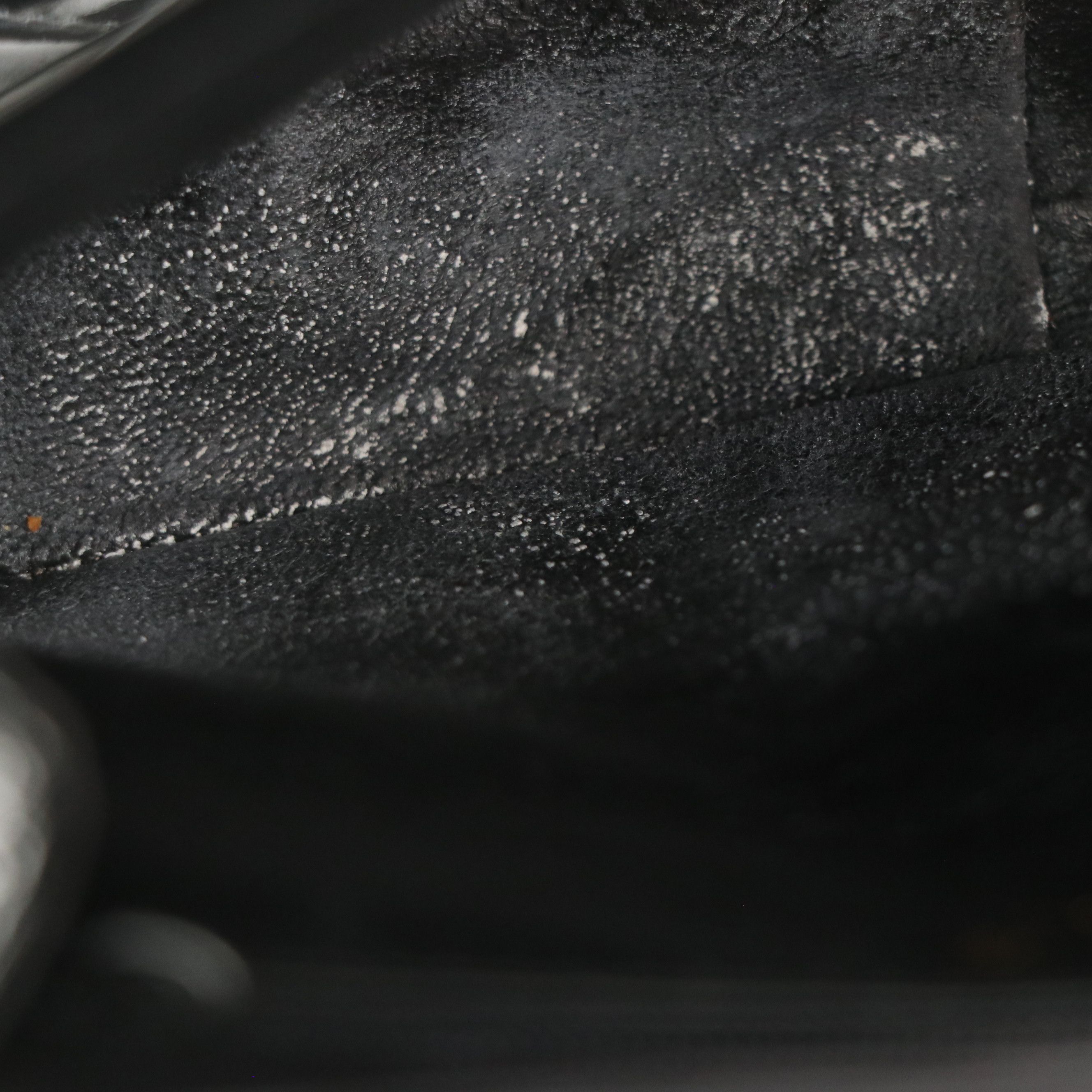 Chanel Vintage Small Flap Shoulder Bag in Black Quilted Patent Leather