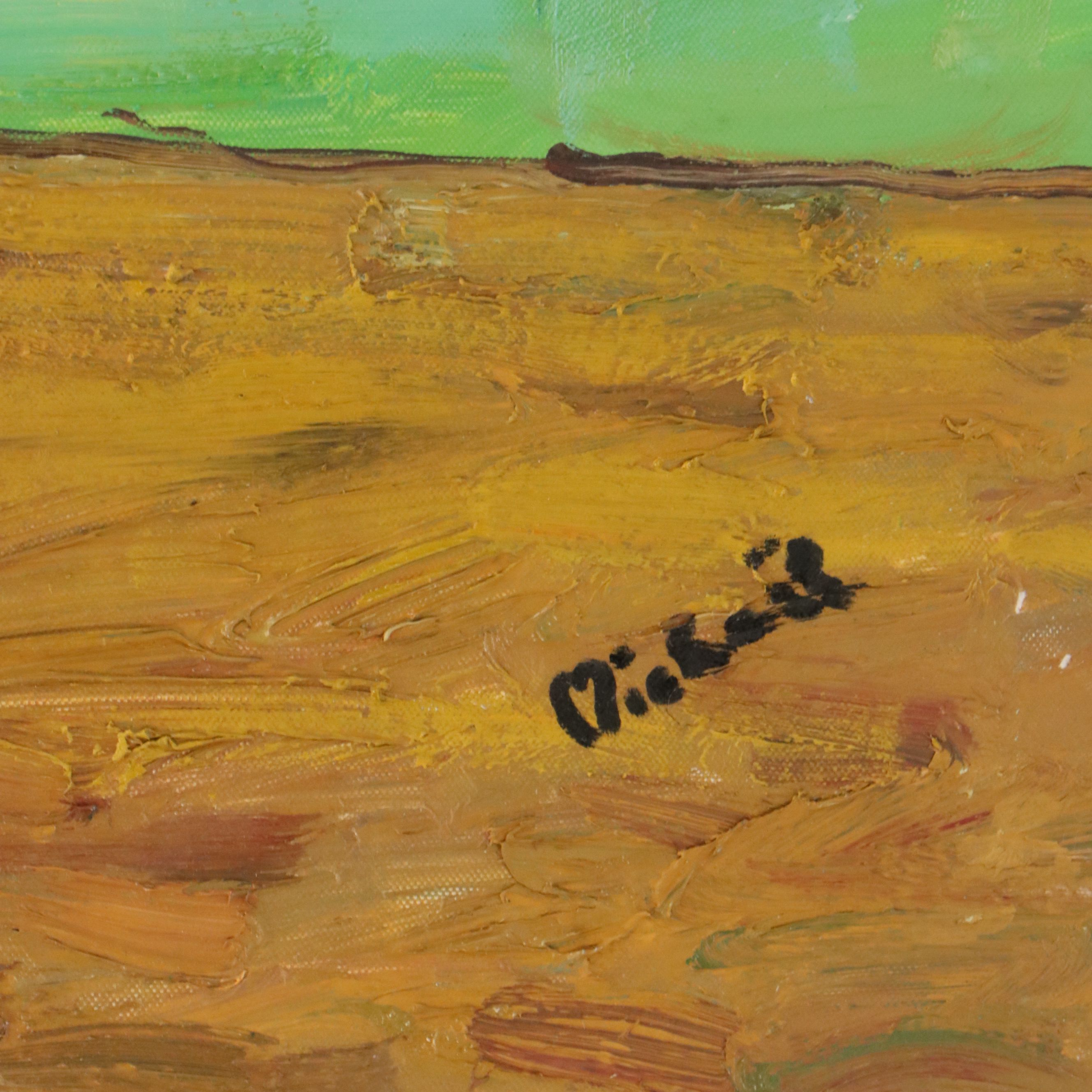 Oil Master Copy of Vincent Van Gogh's "Sunflowers," 21st Century