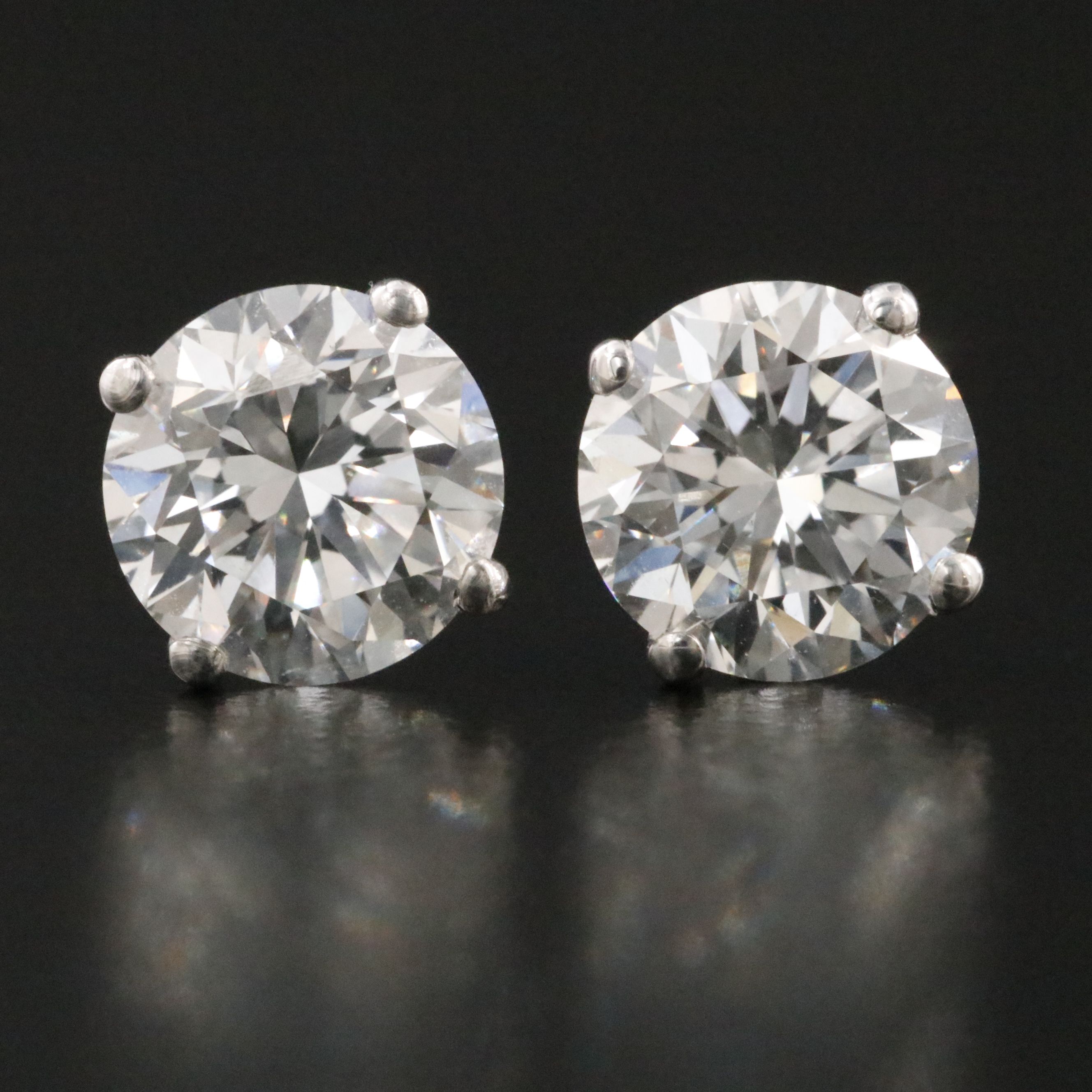14K 3.05 CTW Lab Grown Diamond Stud Earrings with IGI Jewelry Report