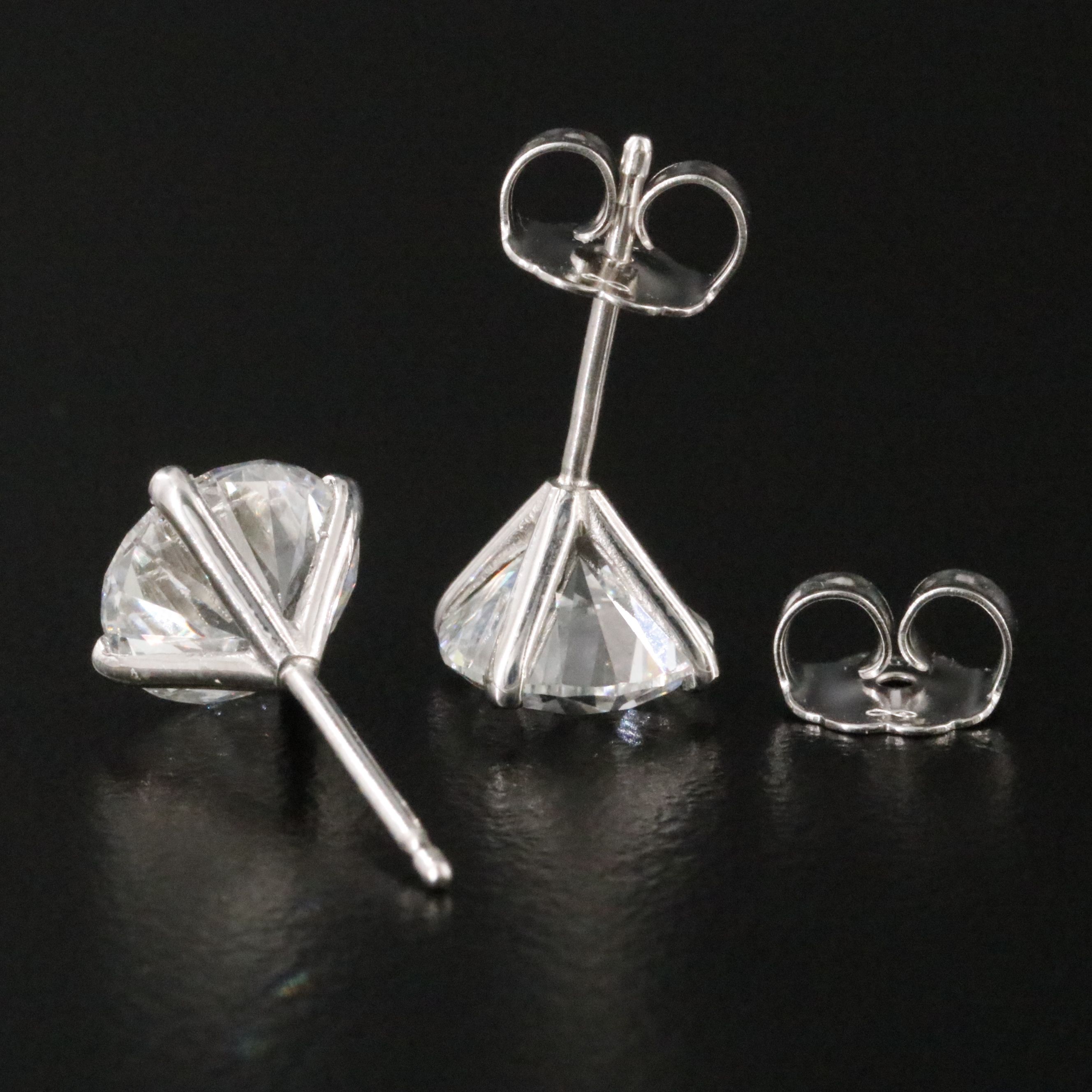 14K 3.05 CTW Lab Grown Diamond Stud Earrings with IGI Jewelry Report