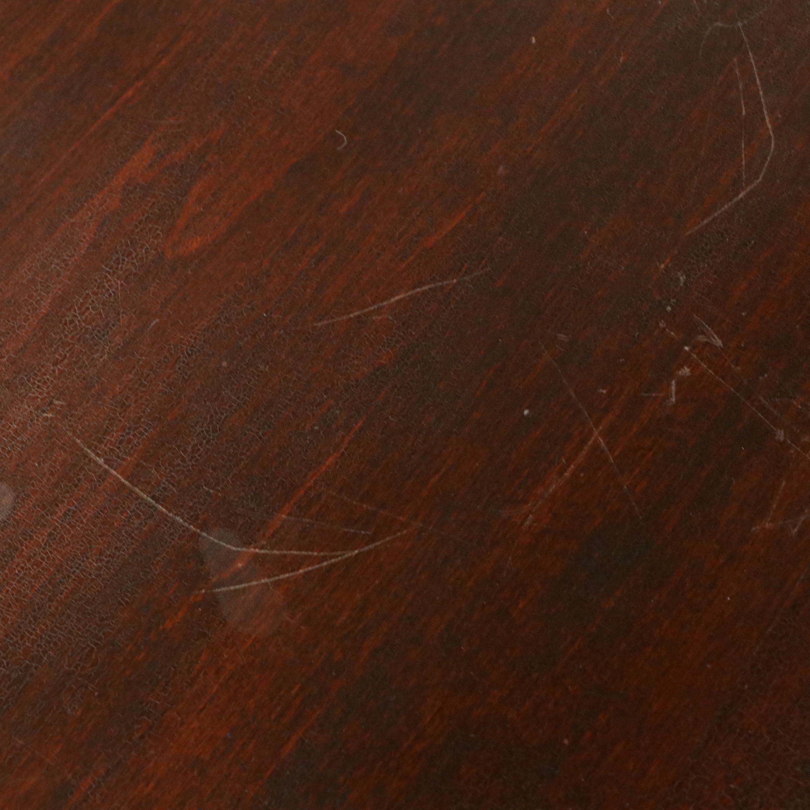 Federal Style Mahogany Topped Stand with Scalloped Apron, Early to Mid-20th C.