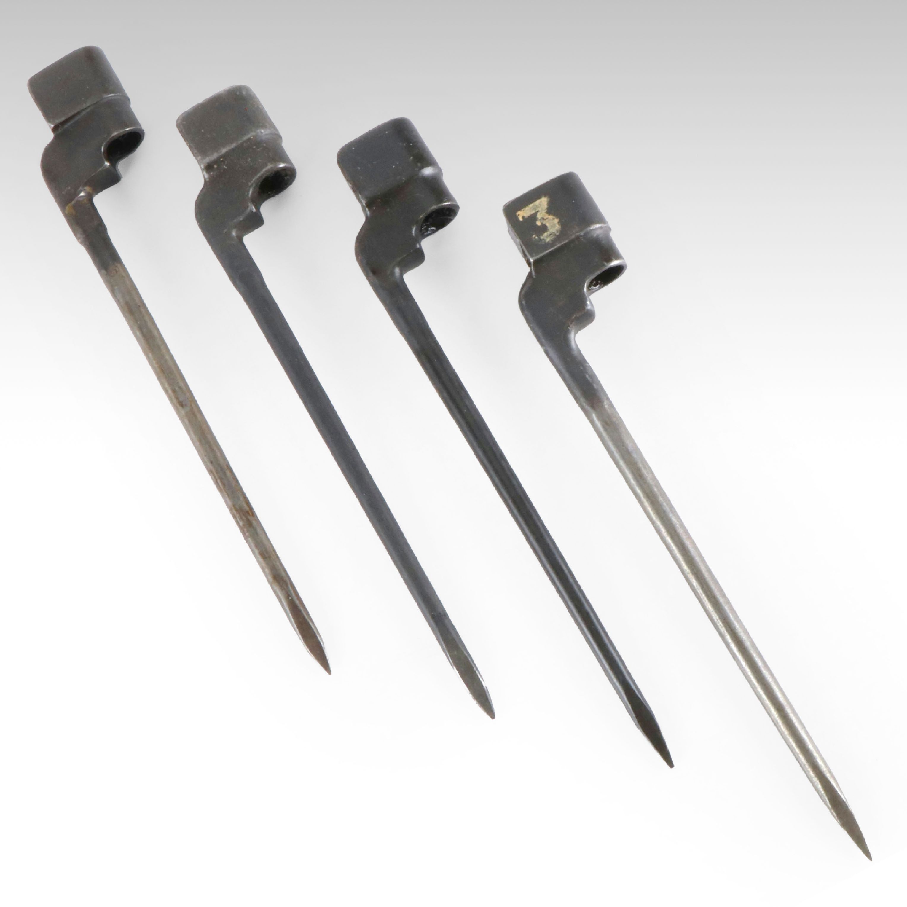 Group of Four WWII Era No. 4 MKII Enfield Spike Bayonets