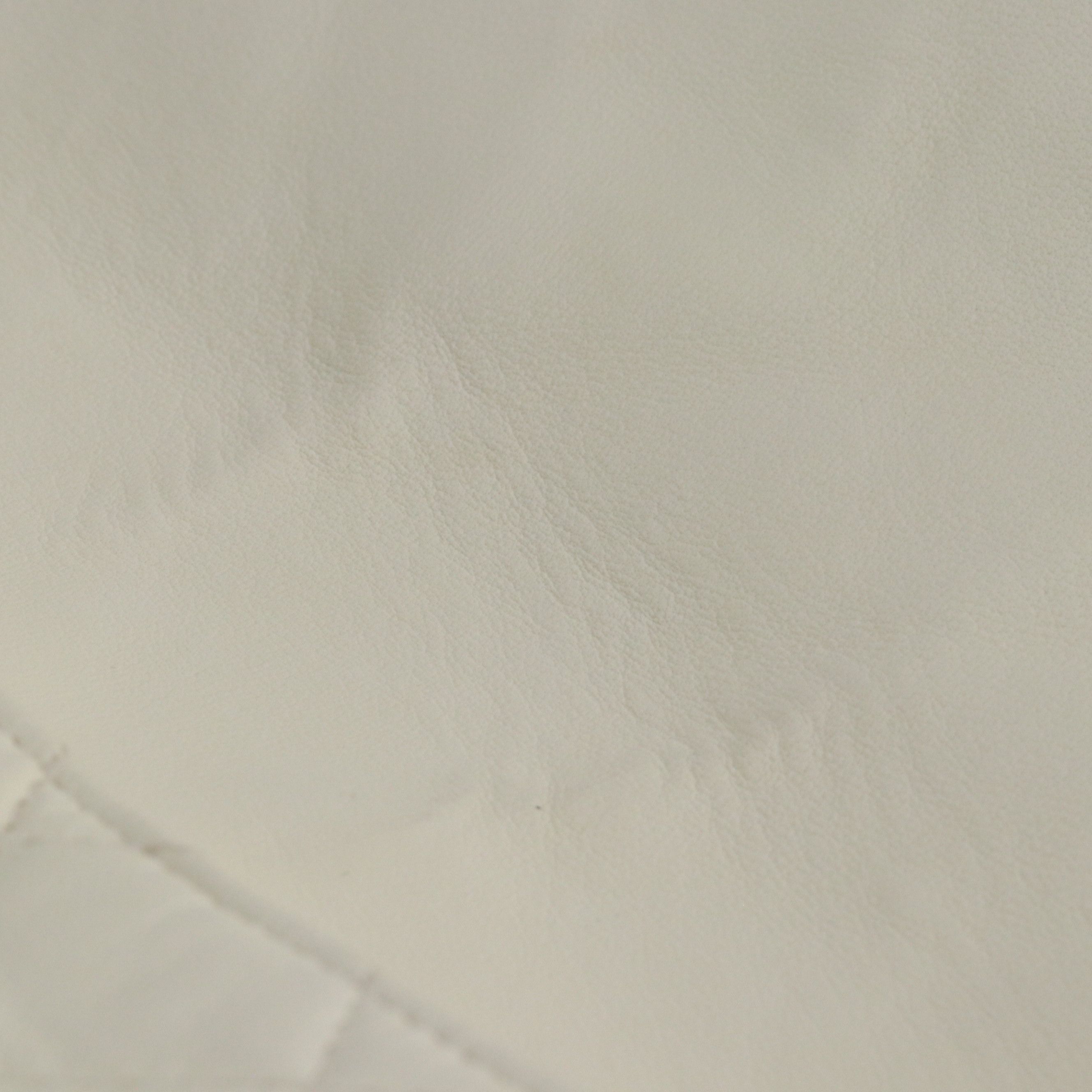 Chanel Hula Hoop Shoulder Bag in Ivory Quilted Lambskin Leather and Black Trim