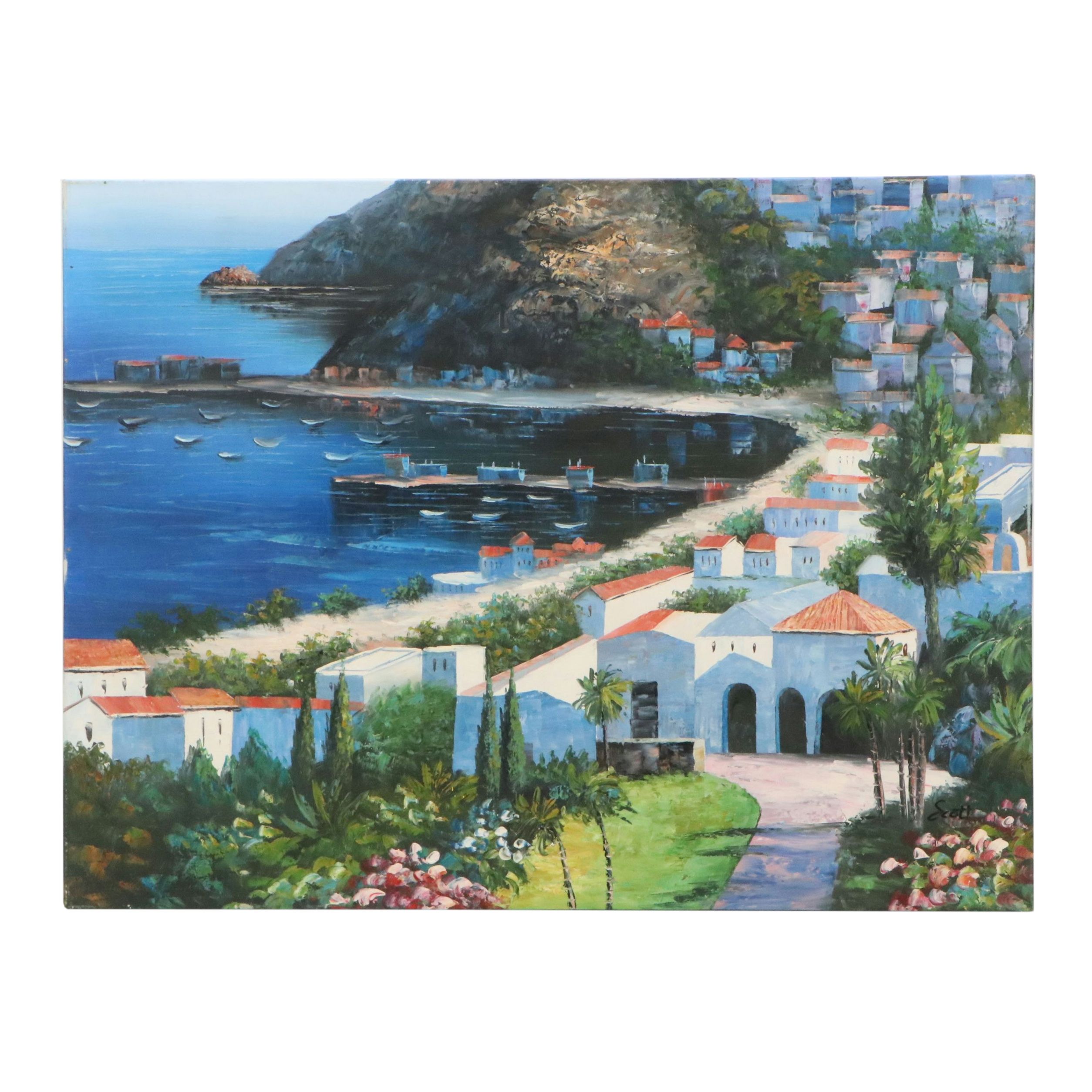 After Howard Behren Oil Master Copy "Catalina Island," 21st Century