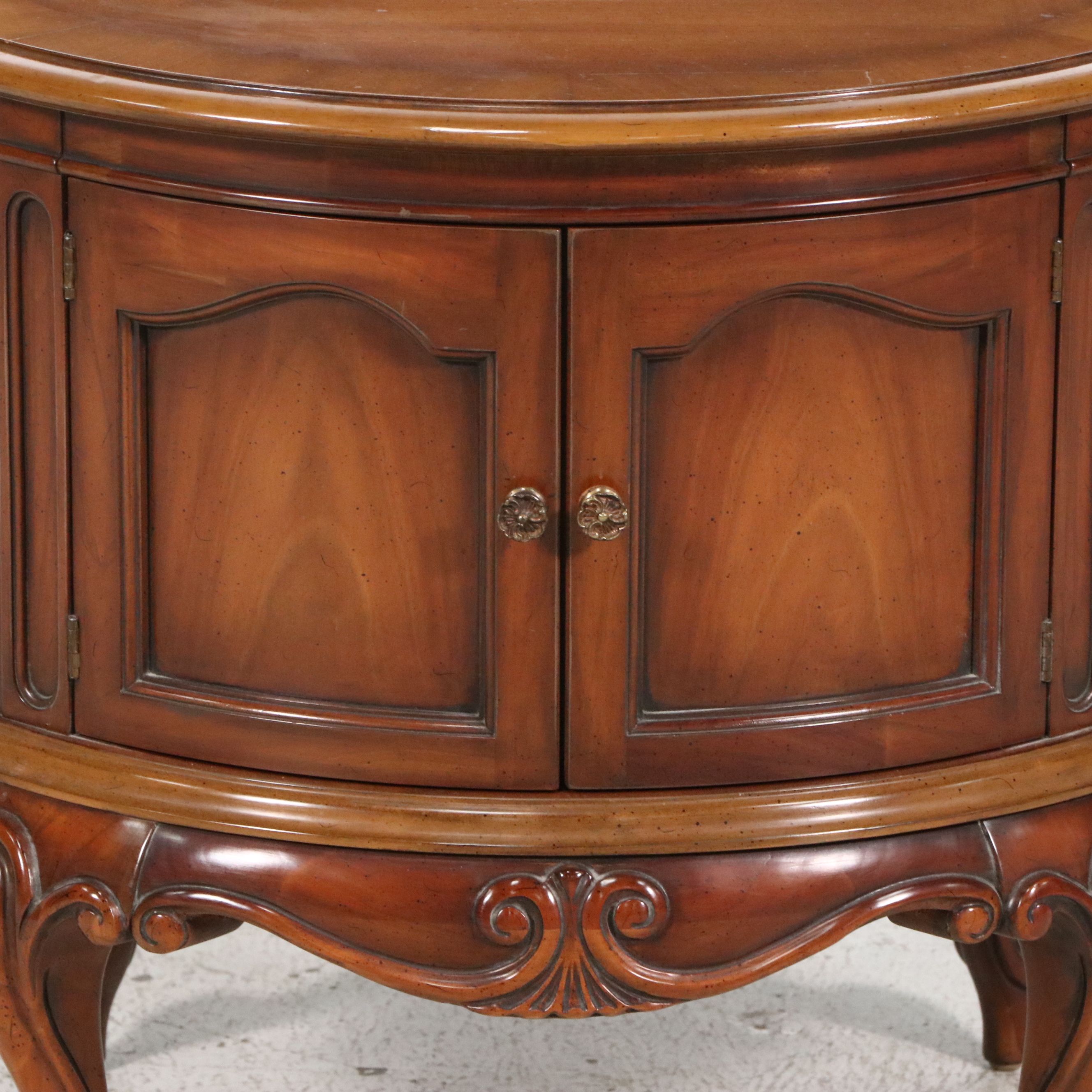 French Provincial Style Circular Commode Stand