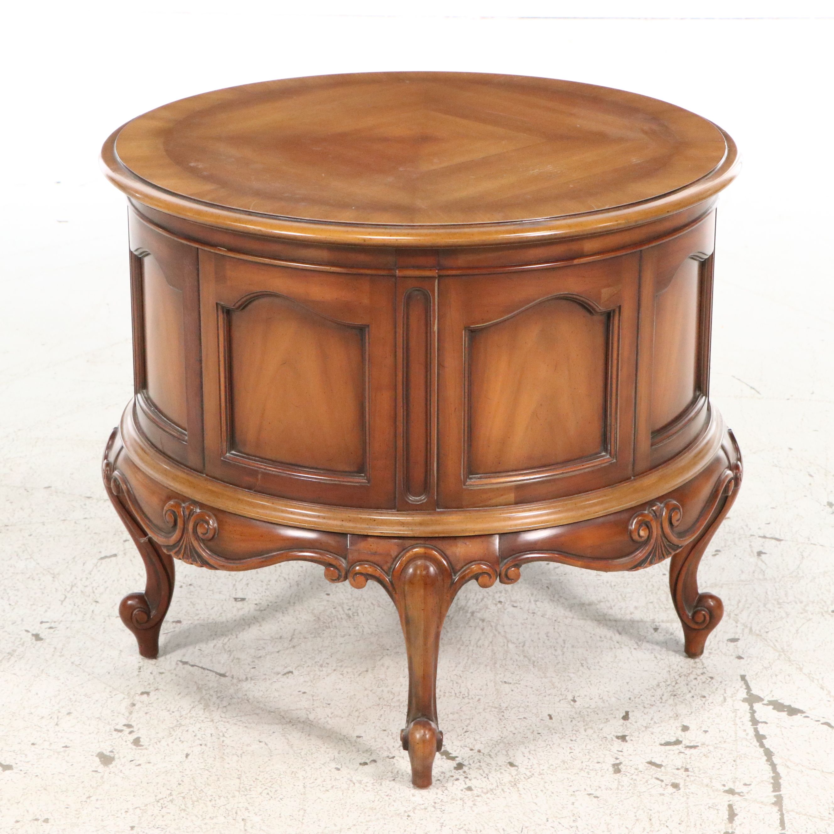 French Provincial Style Circular Commode Stand