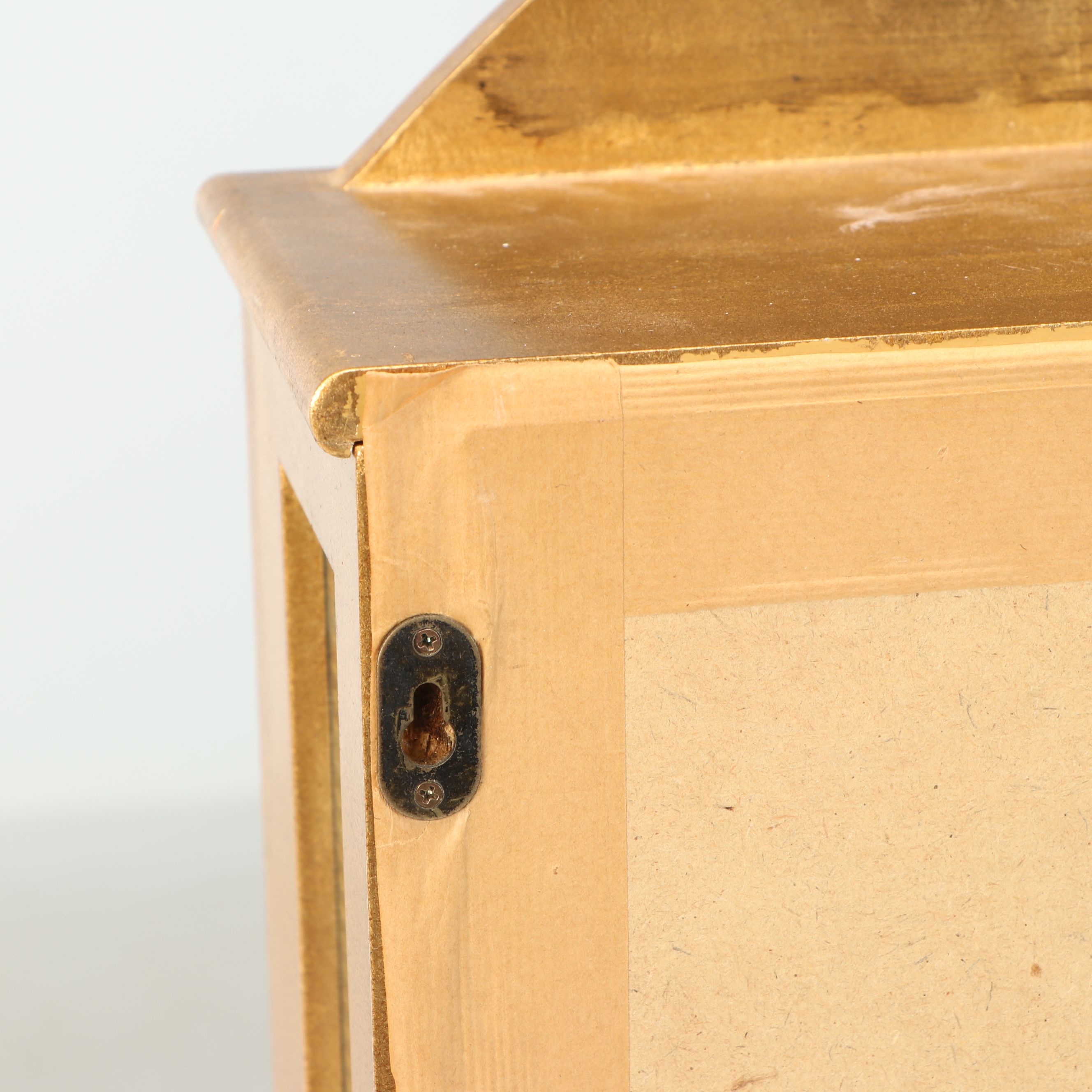 Louis XVI Style Giltwood Wall-Mount Curio Cabinet