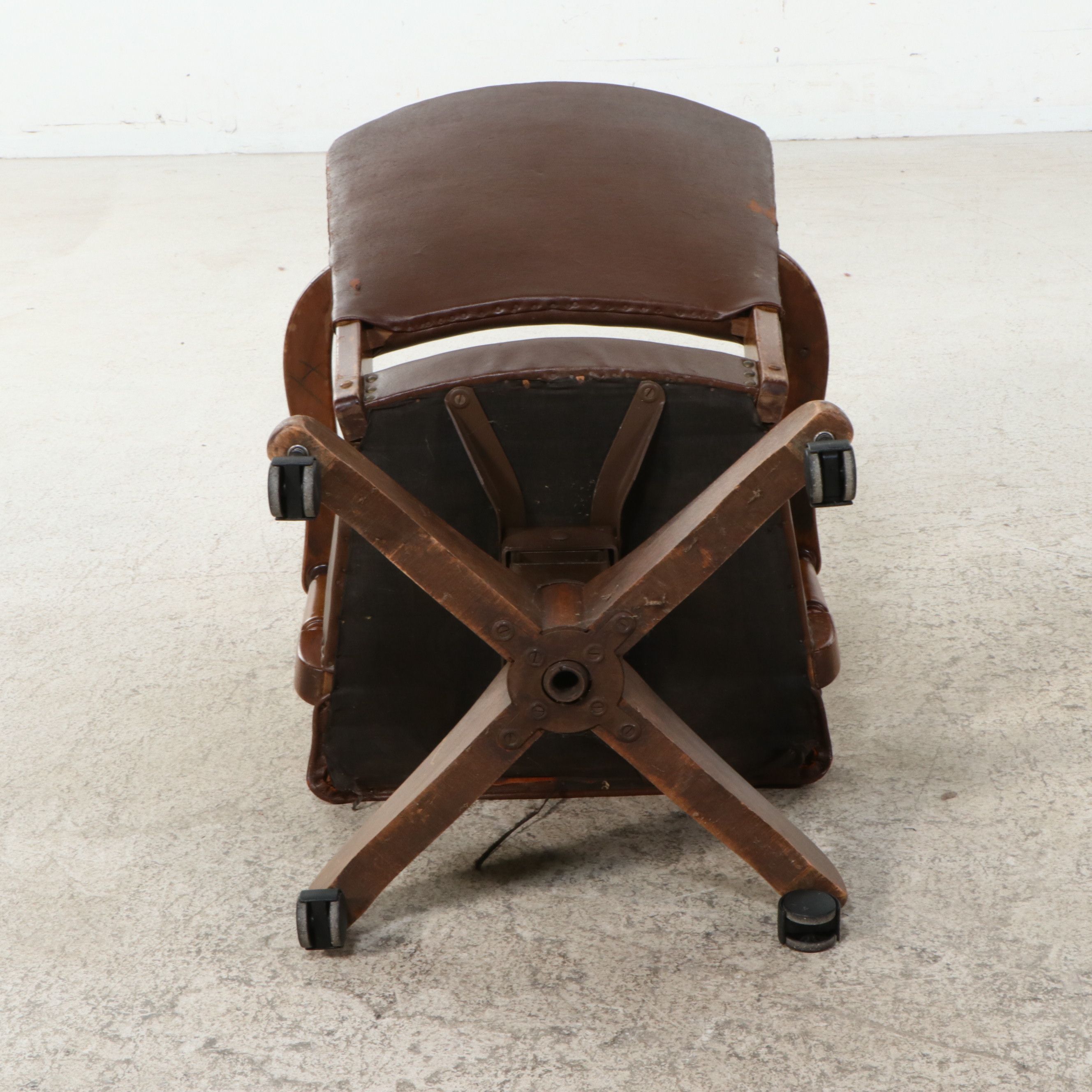 Pair of Art Deco Style Swivel Office Chairs, Early to Mid-20th Century