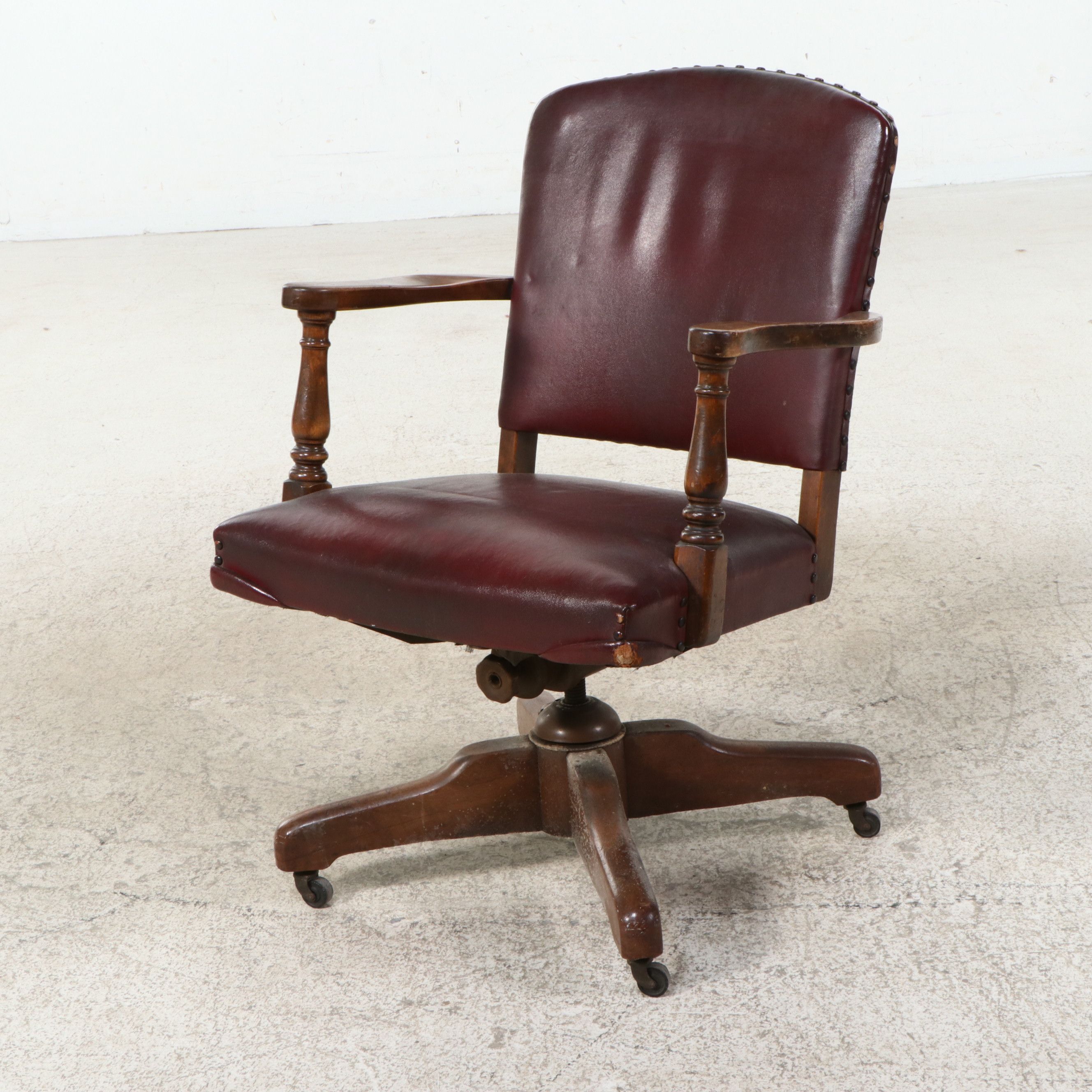 Pair of Art Deco Style Swivel Office Chairs, Early to Mid-20th Century