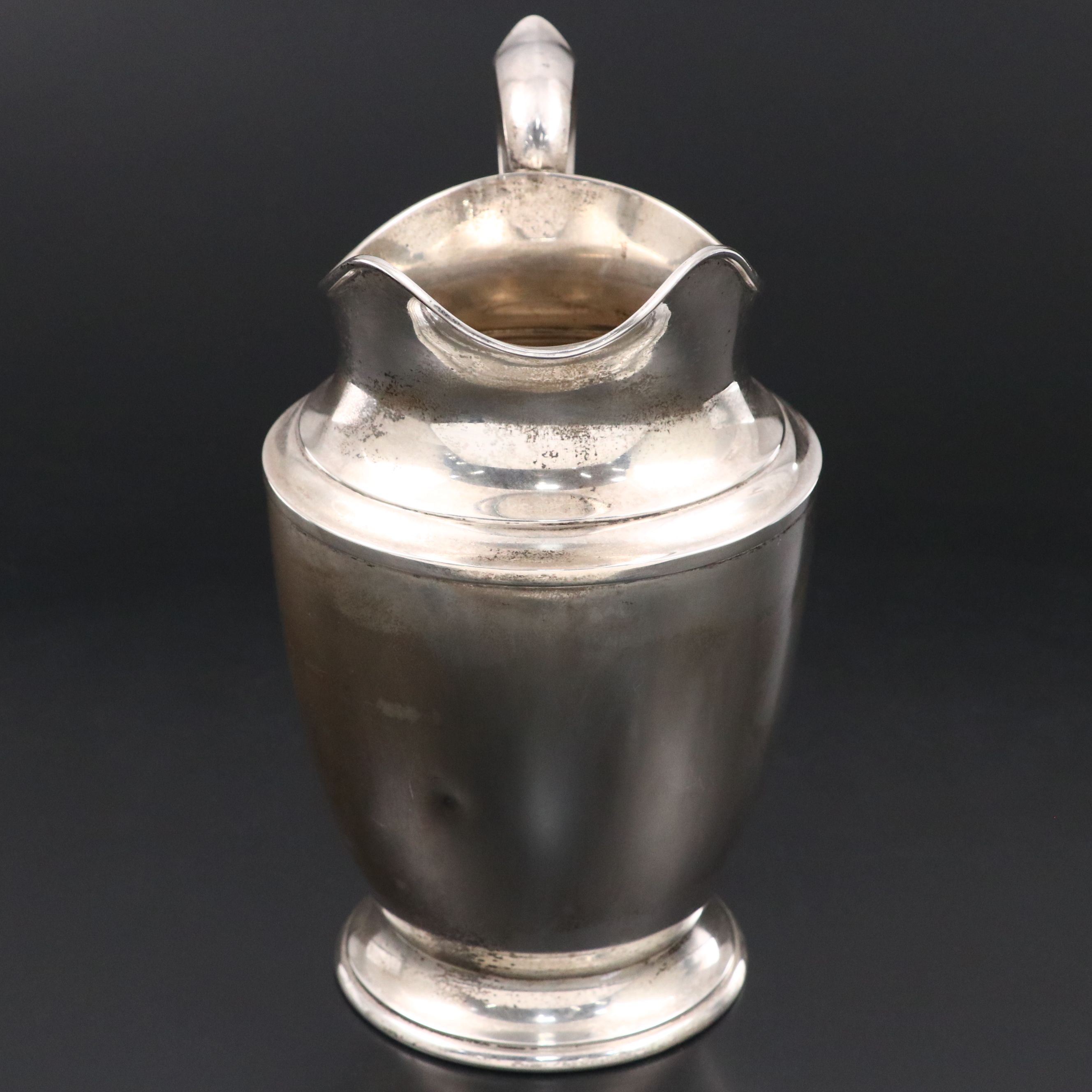 Alvin Sterling Silver Scroll-Handled Pitcher