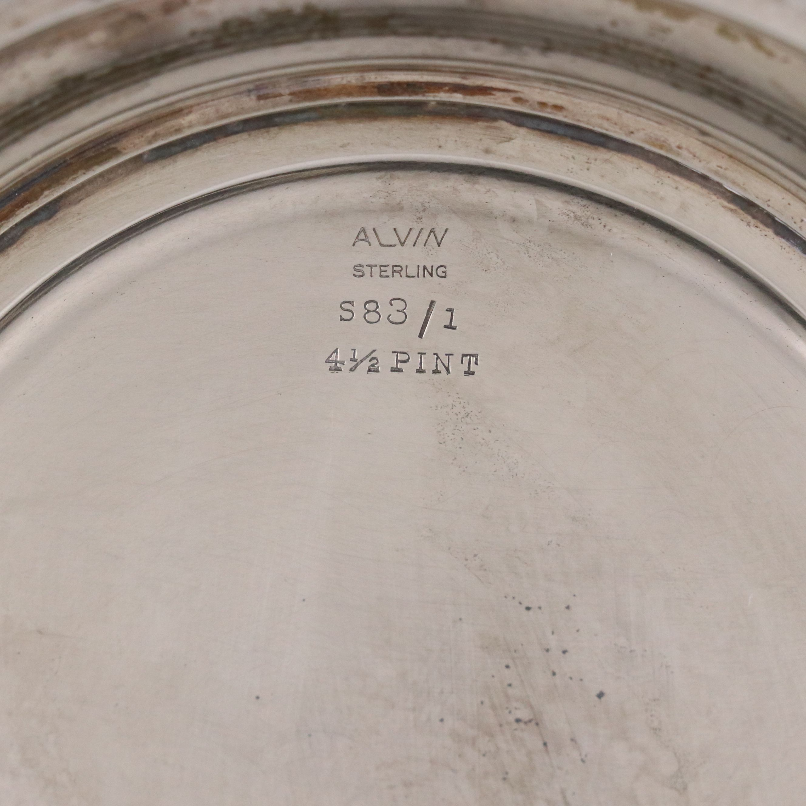 Alvin Sterling Silver Scroll-Handled Pitcher