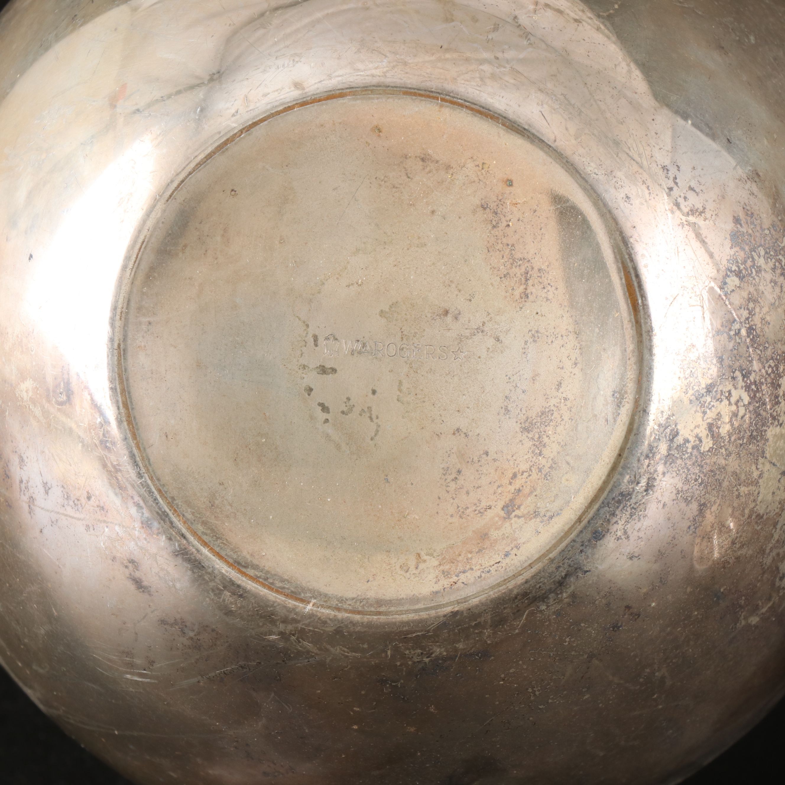 Wm. Rogers Silver Plate Tea Service with Sheridan Scroll-Handled Mugs