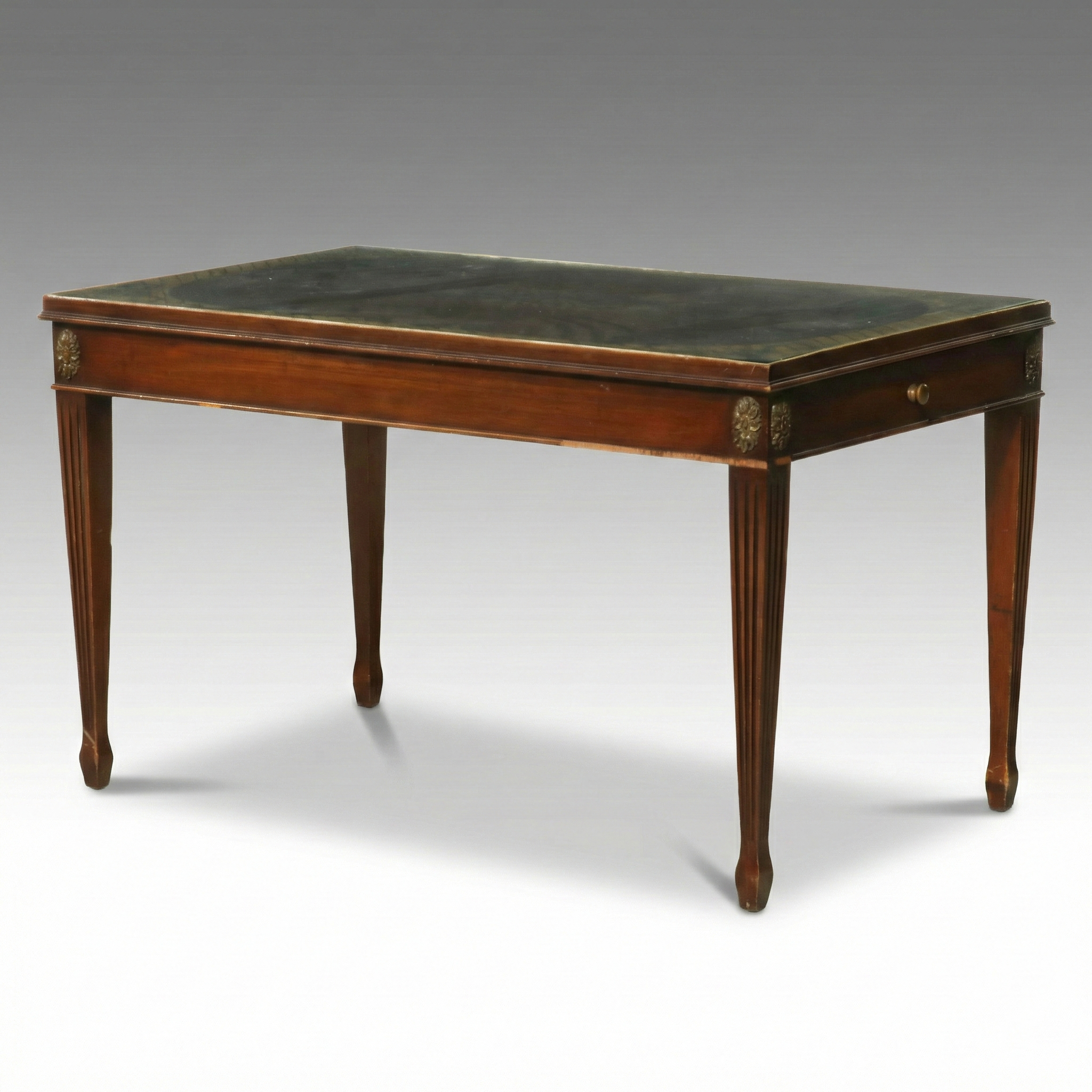 Neoclassical Style Paint-Decorated Mahogany Coffee Table, Early to Mid-20th C.