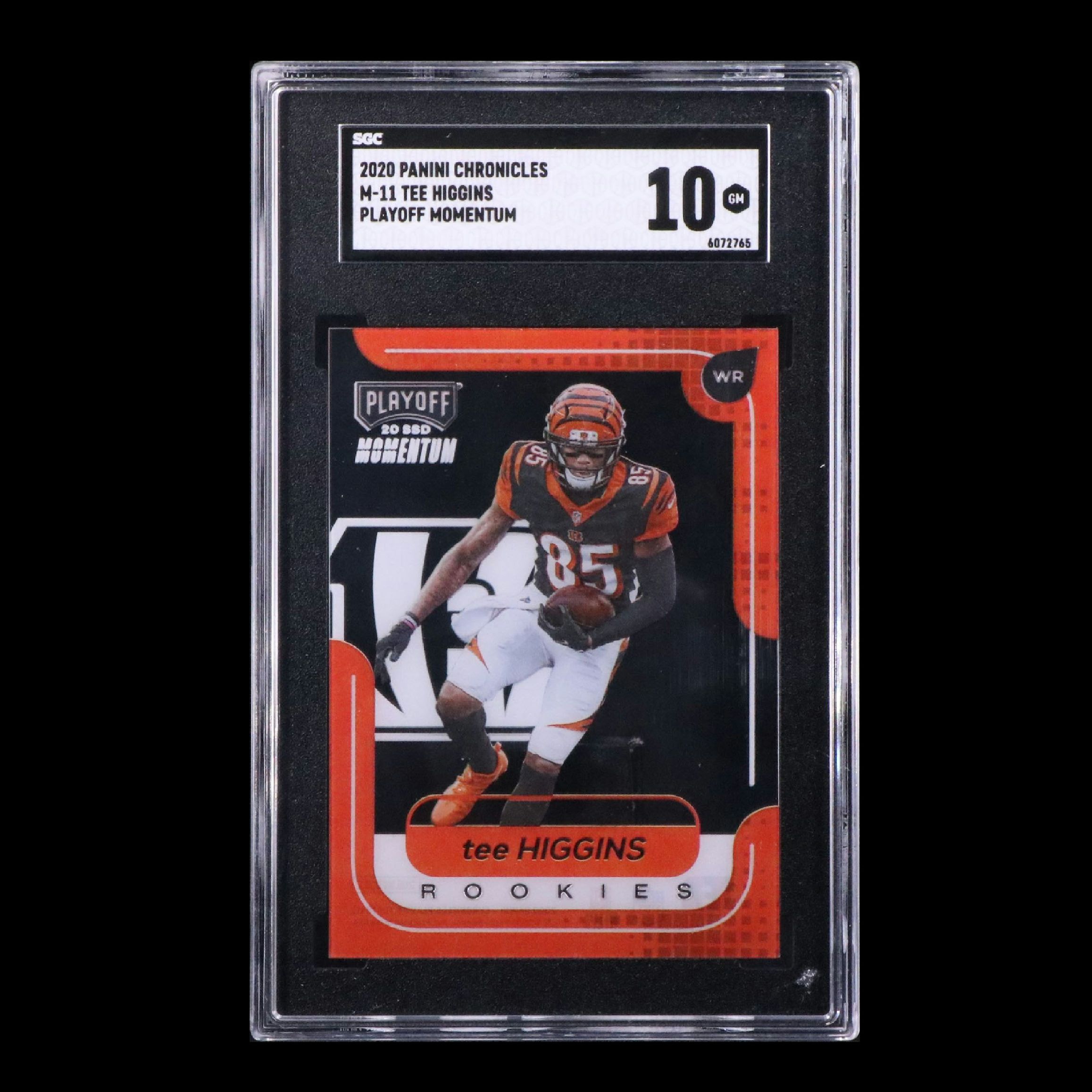2020 Chronicles Tee Higgins Playoff Momentum Rookie Card Graded SGC 10