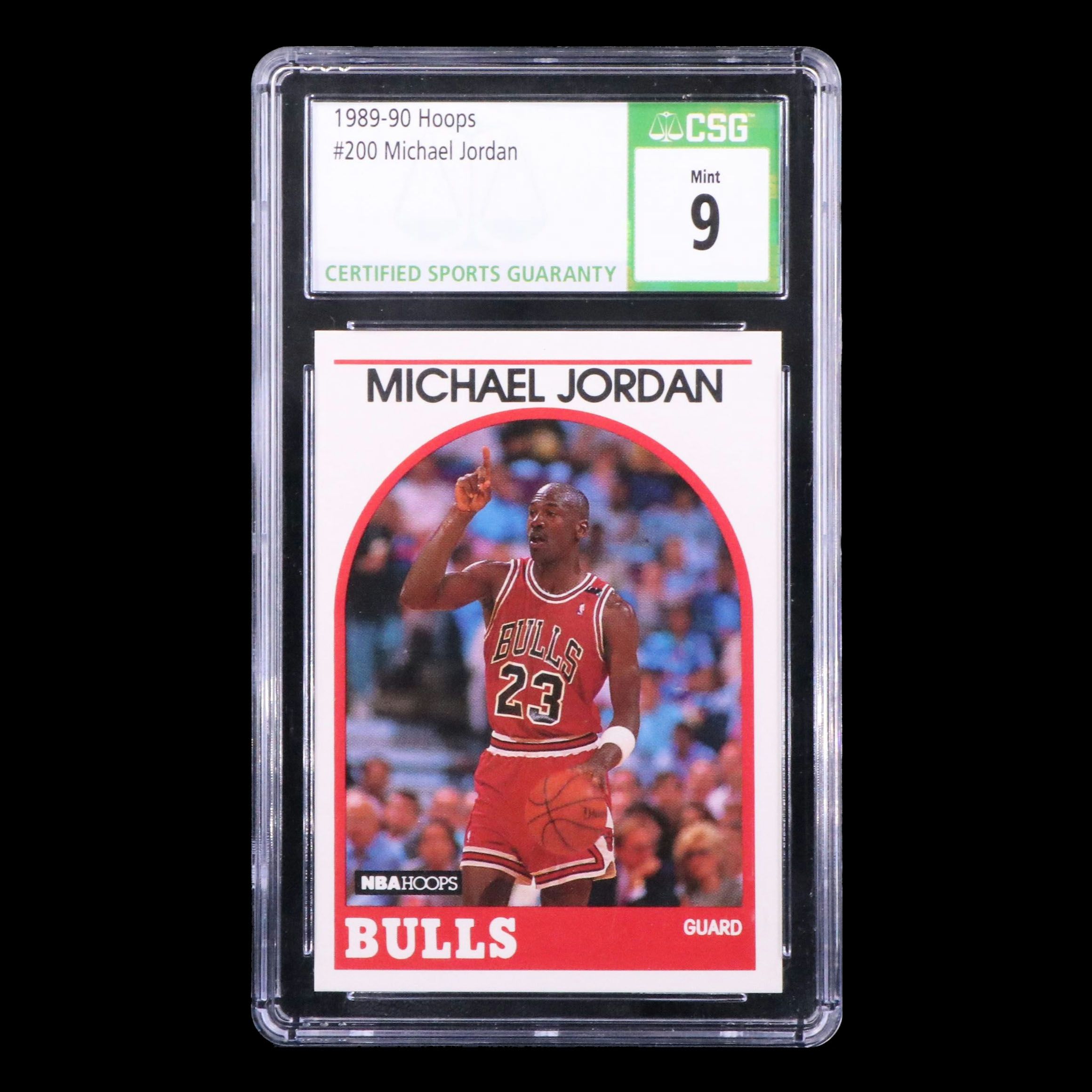 1989-90 NBA Hoops Michael Jordan Chicago Bulls Basketball Card Graded CSG 9