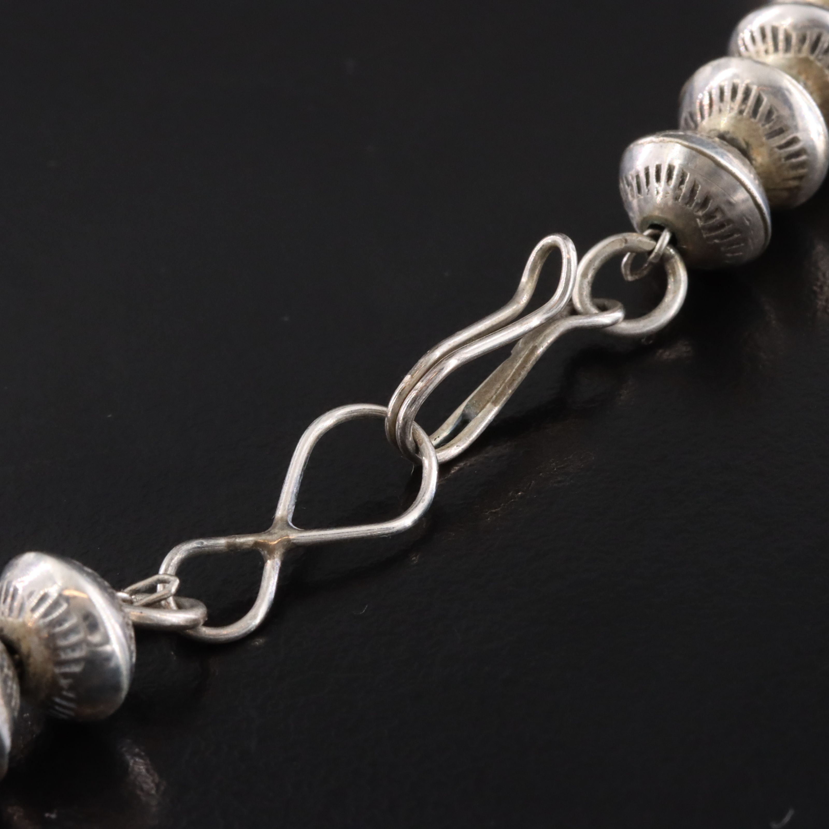 Southwestern Sterling and 800 Silver Squash Blossom Necklace