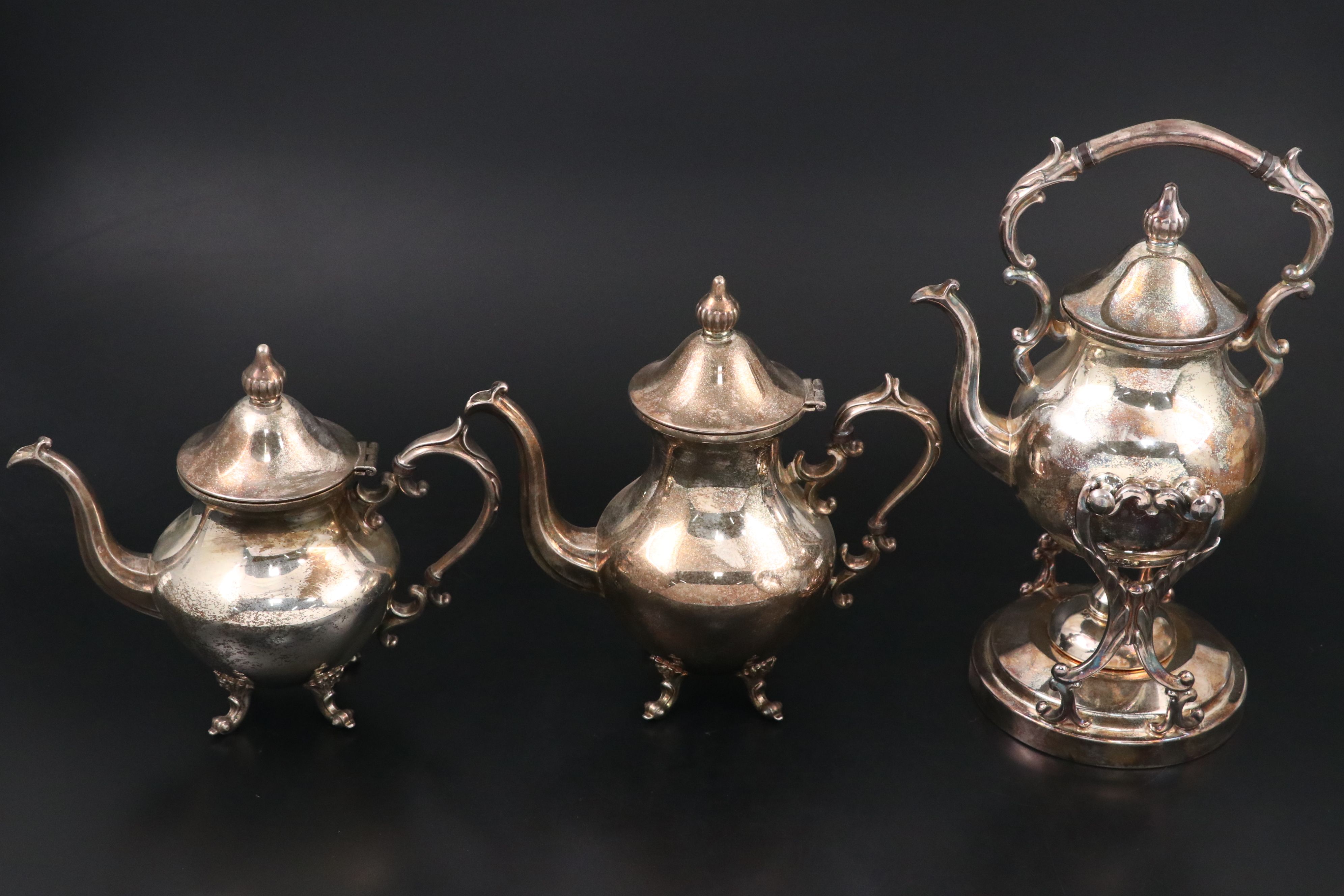 Birmingham Silver Co. Silver Plate Tea Service, Mid to Late 20th Century