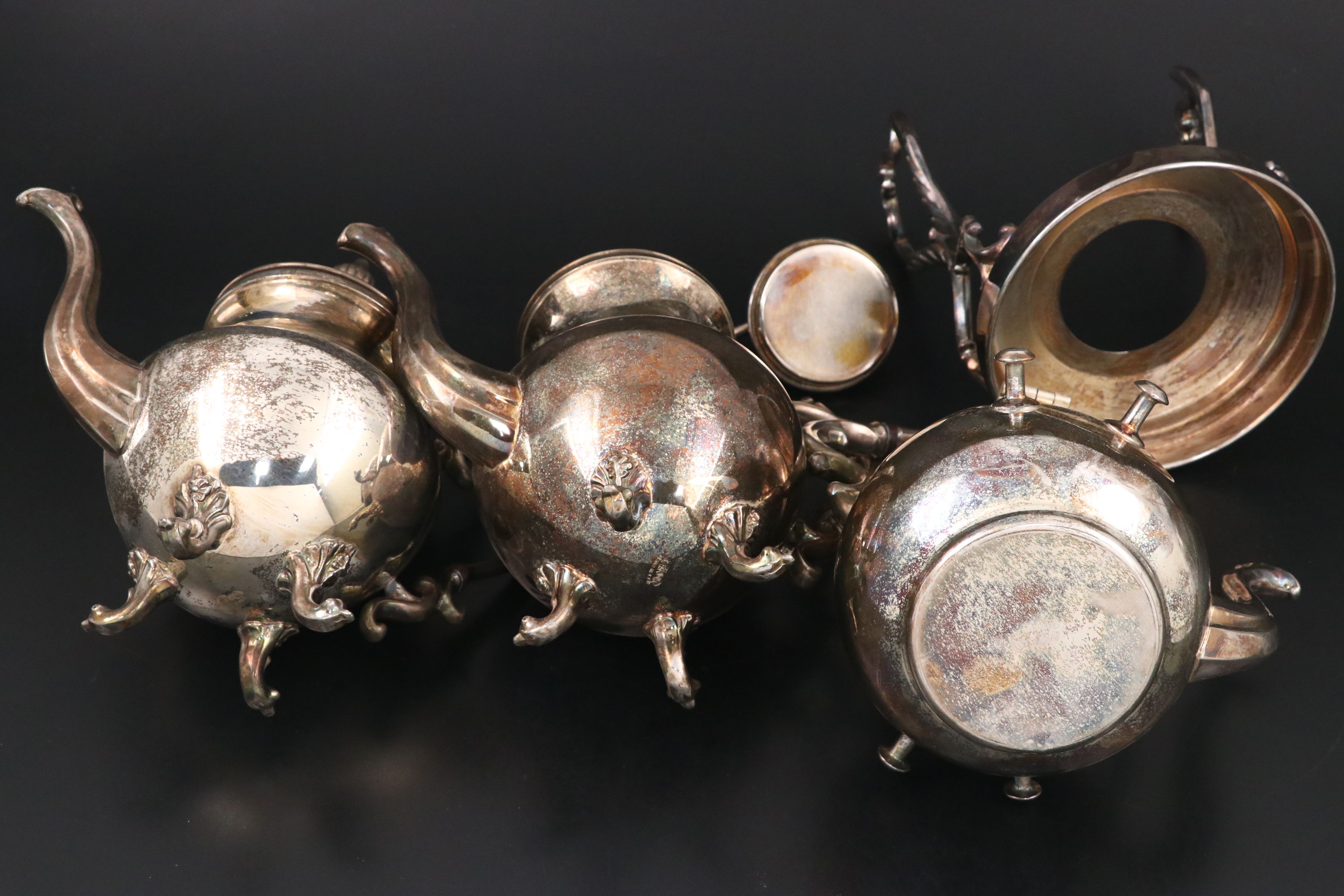 Birmingham Silver Co. Silver Plate Tea Service, Mid to Late 20th Century