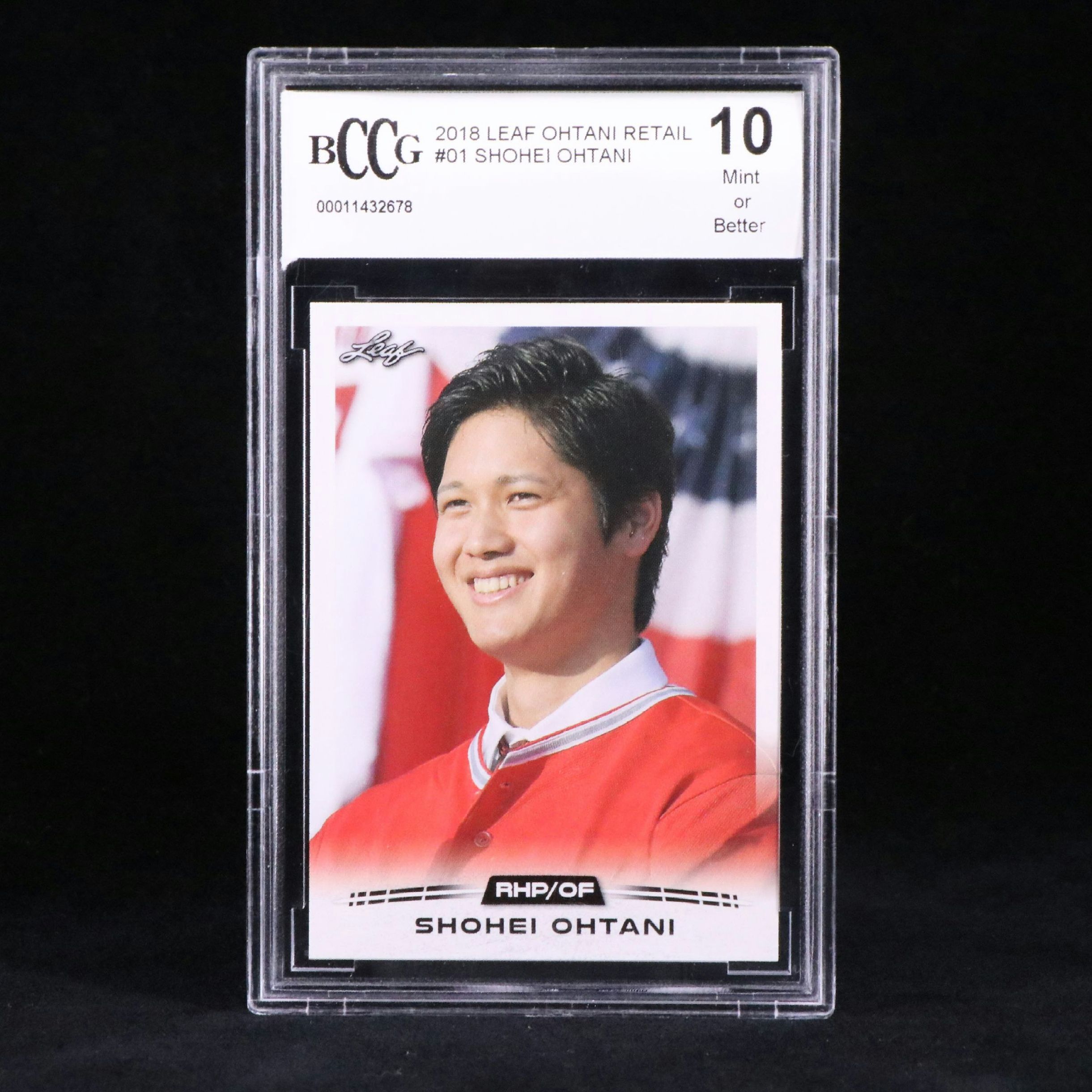 2018 Leaf Shohei Ohtani Rookie Year Baseball Card Graded BCCG 10