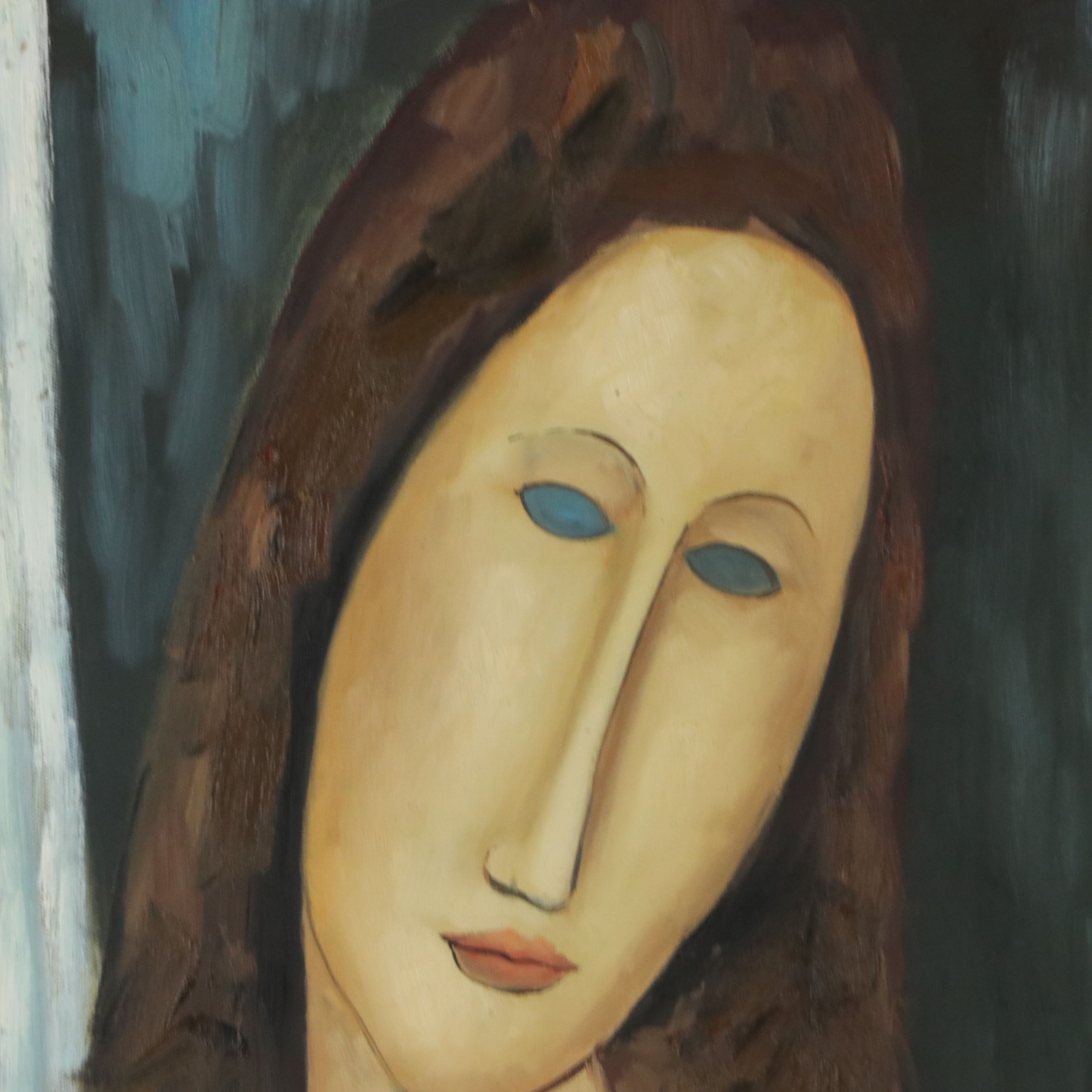 After Amedeo Modigliani Oil Painting "Jeanne Hébuterne in a Yellow Sweater"
