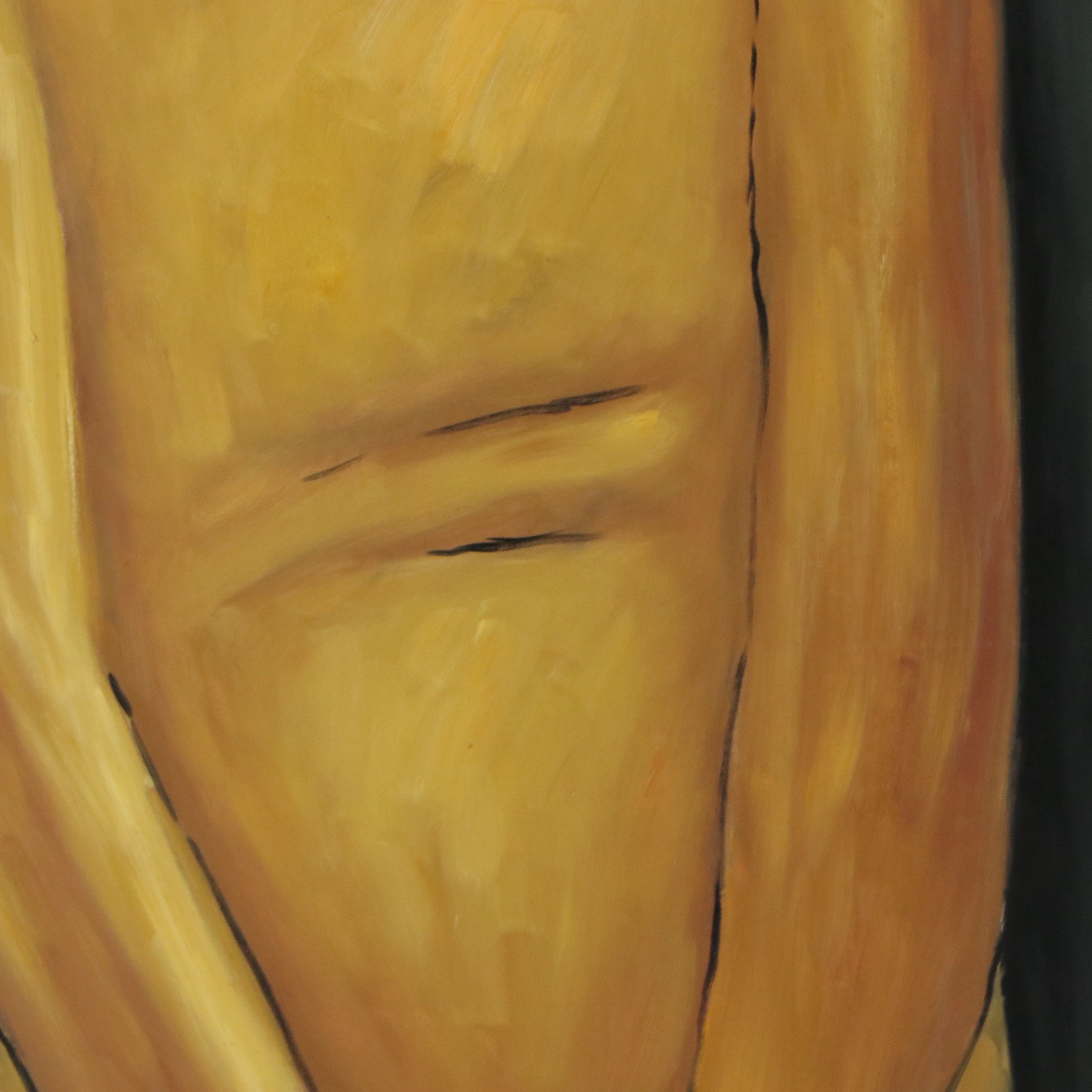 After Amedeo Modigliani Oil Painting "Jeanne Hébuterne in a Yellow Sweater"