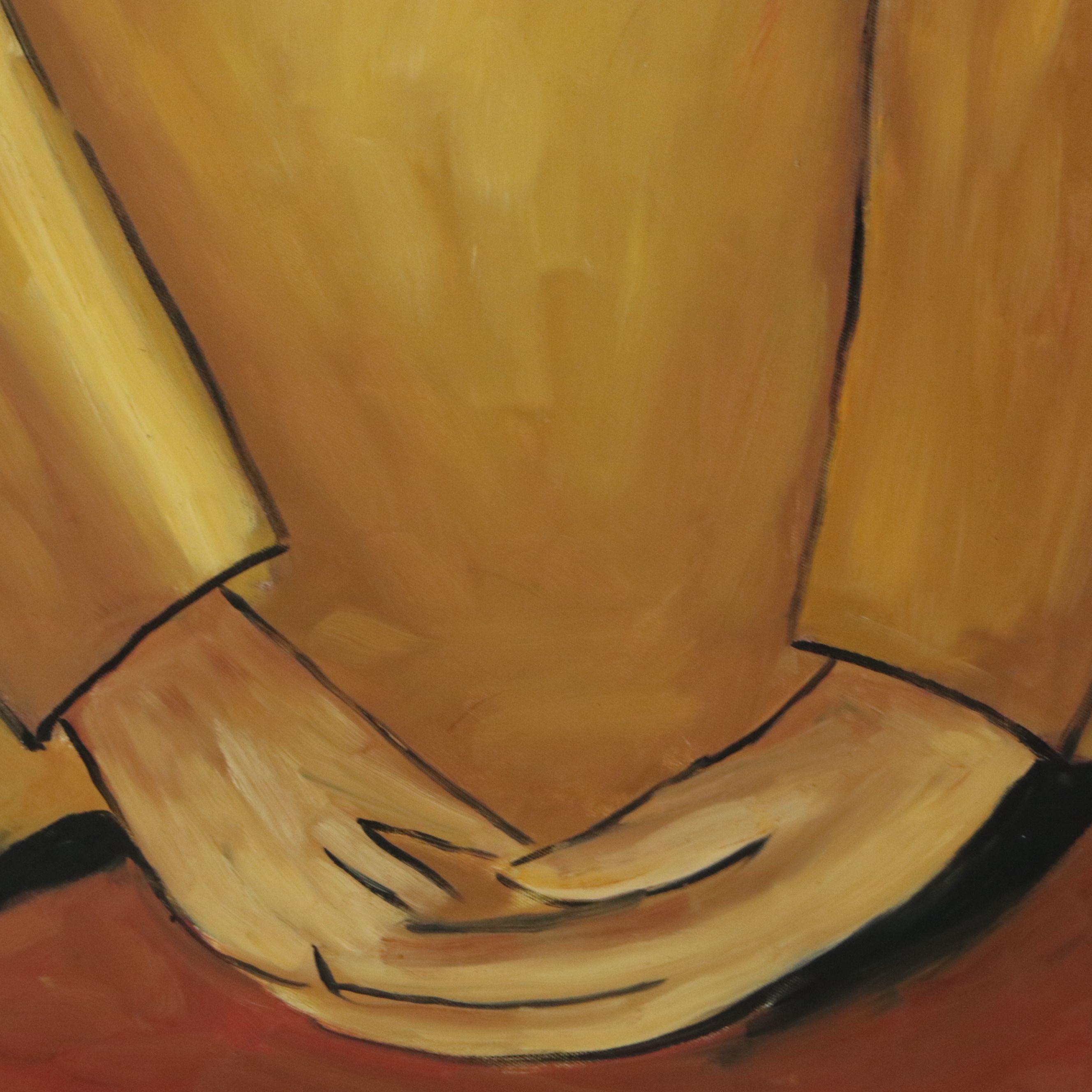 After Amedeo Modigliani Oil Painting "Jeanne Hébuterne in a Yellow Sweater"