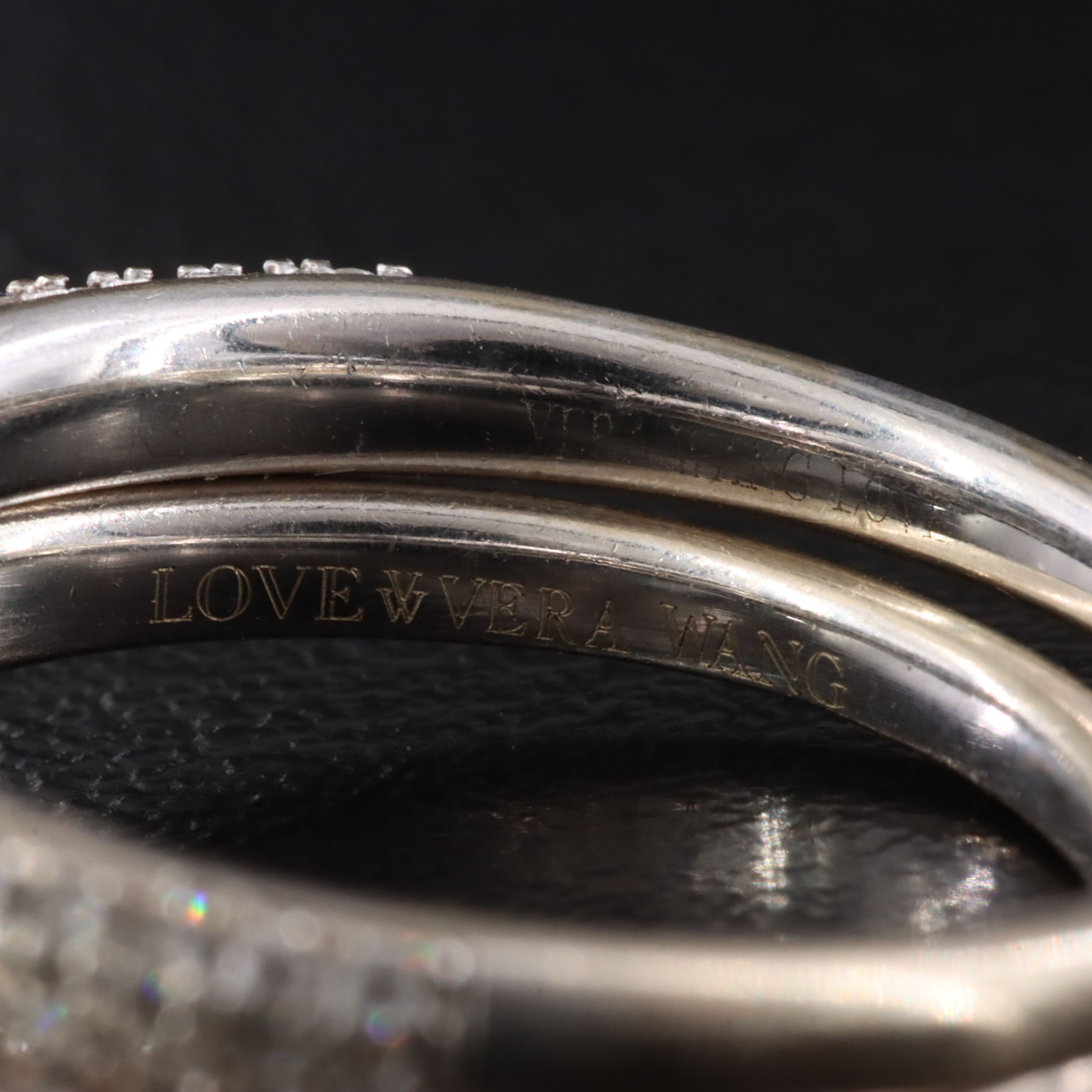 Vera Wang Love 14K 1.01 CTW Diamond Ring and Band with Sapphire Accents