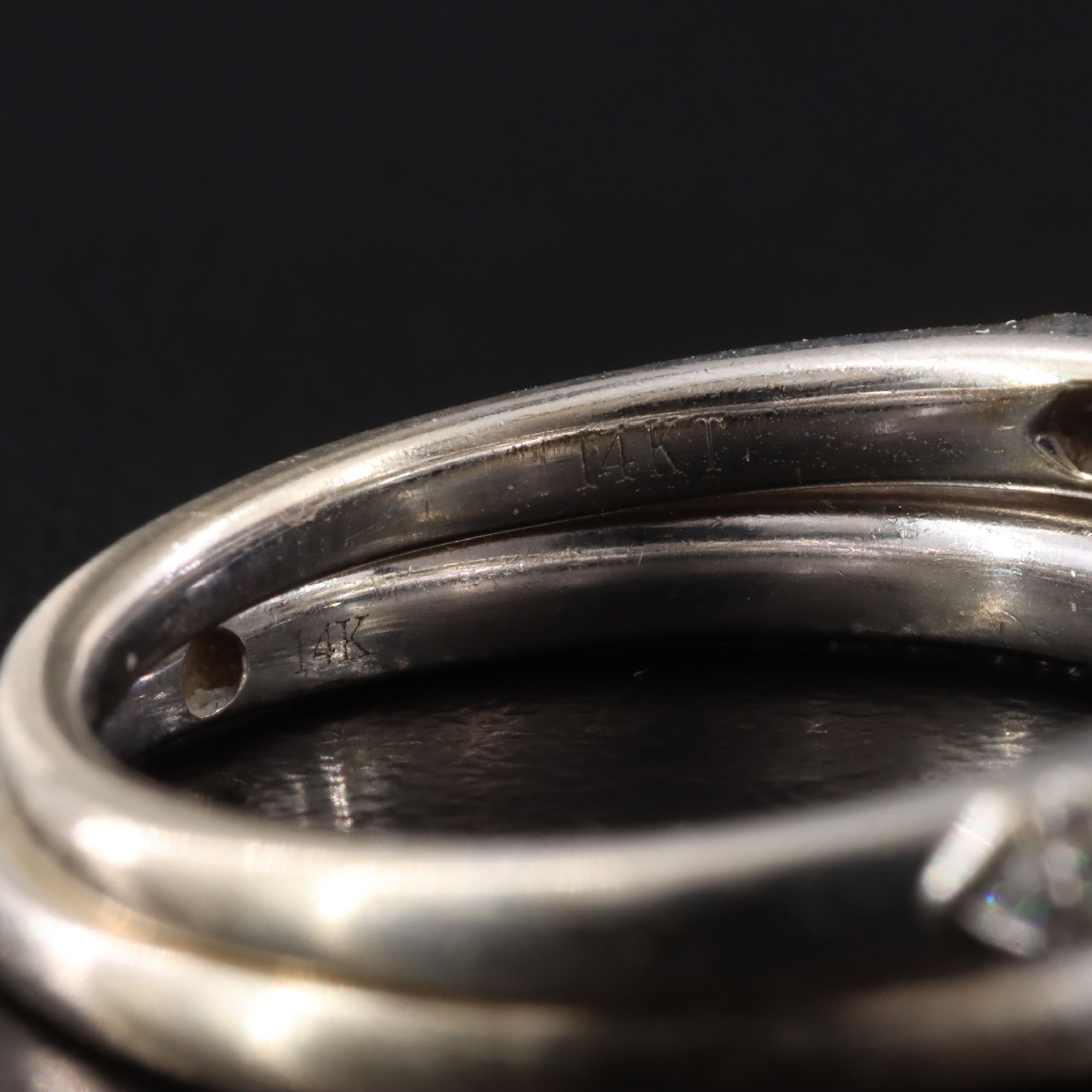 Vera Wang Love 14K 1.01 CTW Diamond Ring and Band with Sapphire Accents