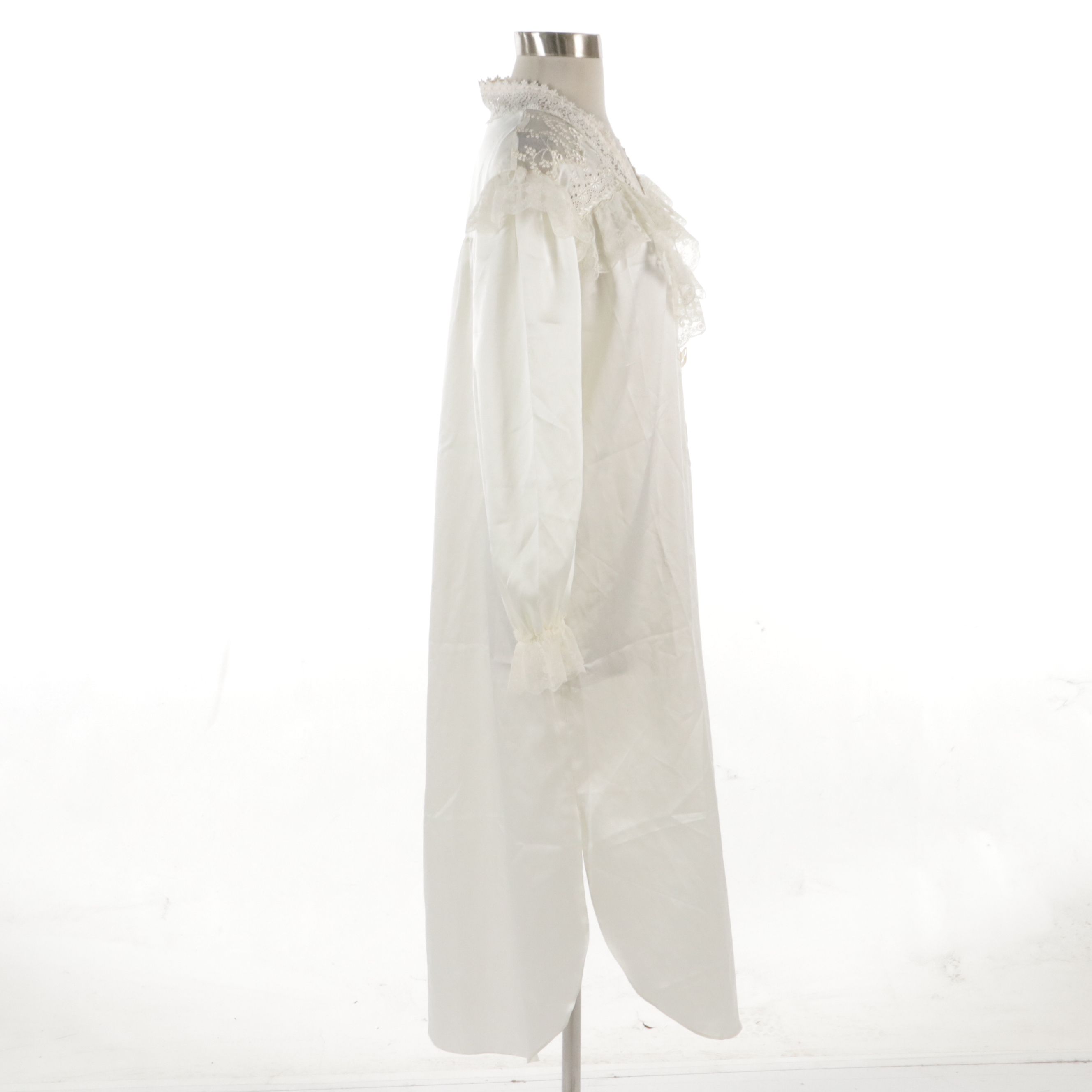 Christian Dior Lingerie Nightgown Trimmed in Ribbon and Lace