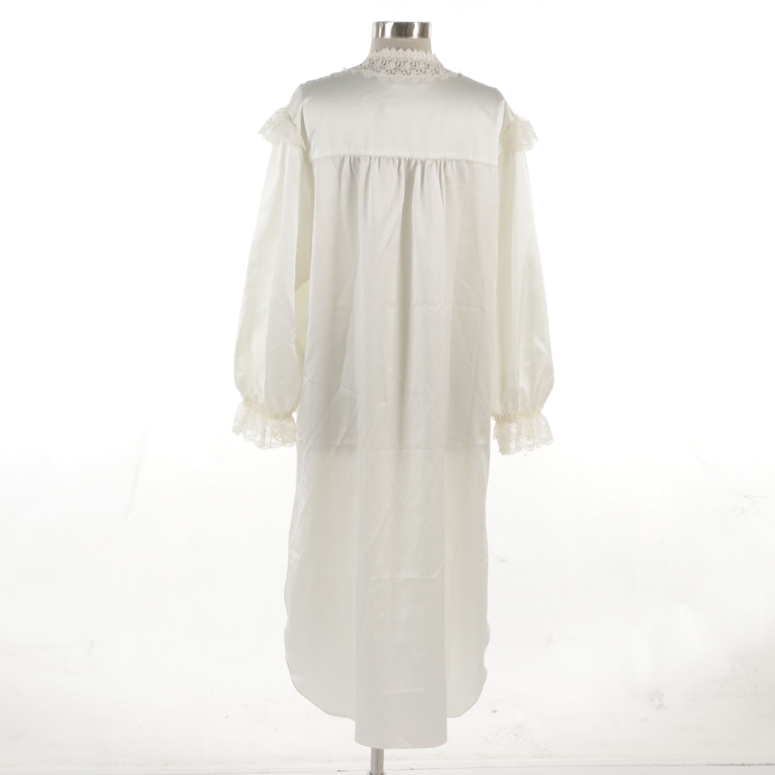 Christian Dior Lingerie Nightgown Trimmed in Ribbon and Lace