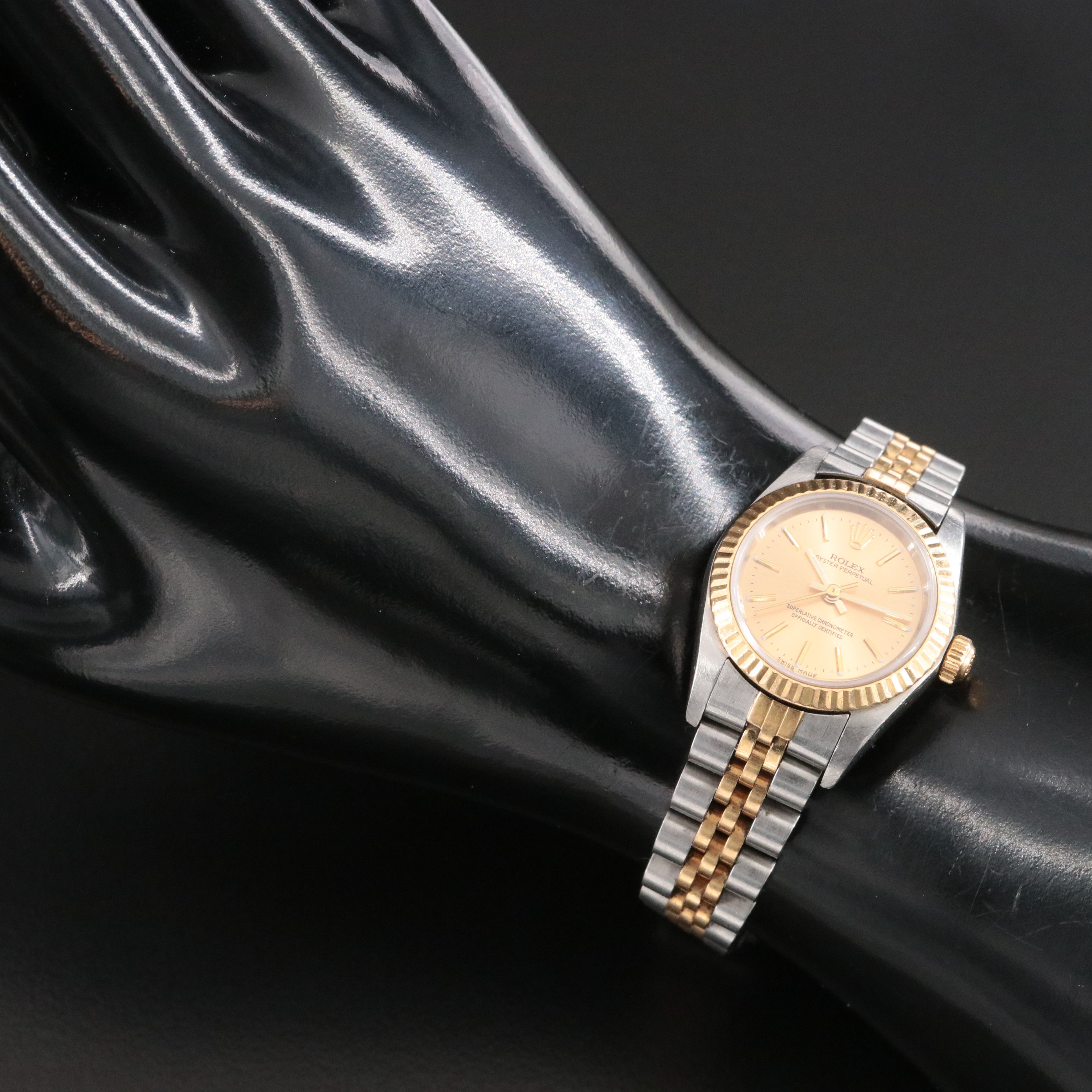 2001 Rolex Oyster Perpetual Champagne Dial 76193 Watch