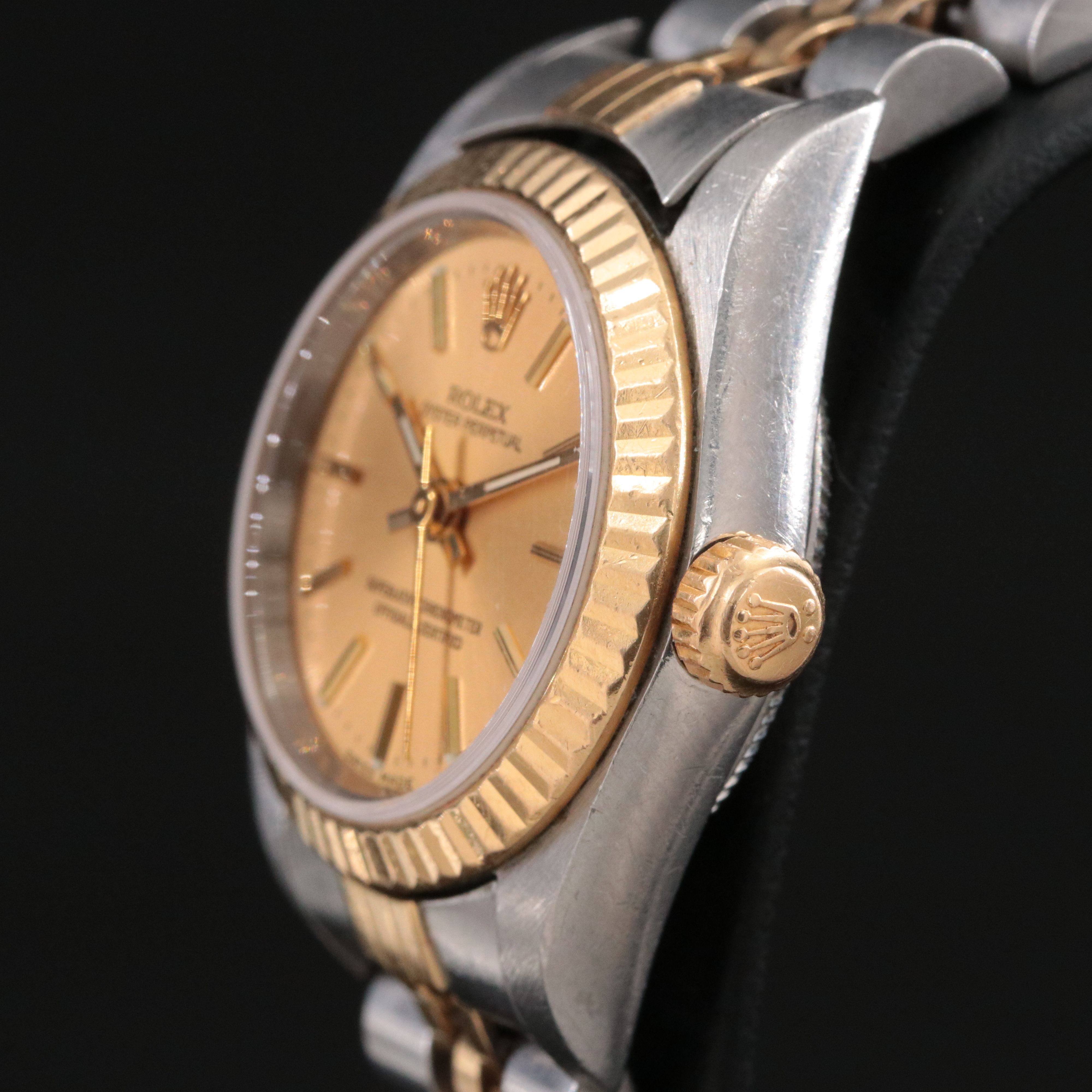 2001 Rolex Oyster Perpetual Champagne Dial 76193 Watch